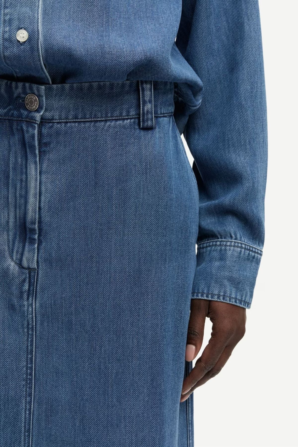 Samsøe Samsøe Satove Skirt - Med Blue