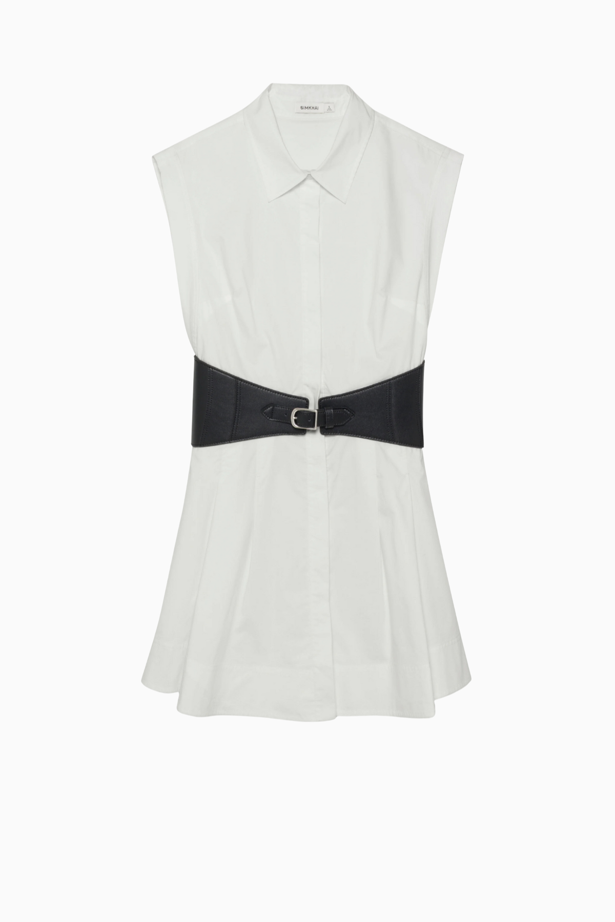 Simkhai Adler Belted Dress - White