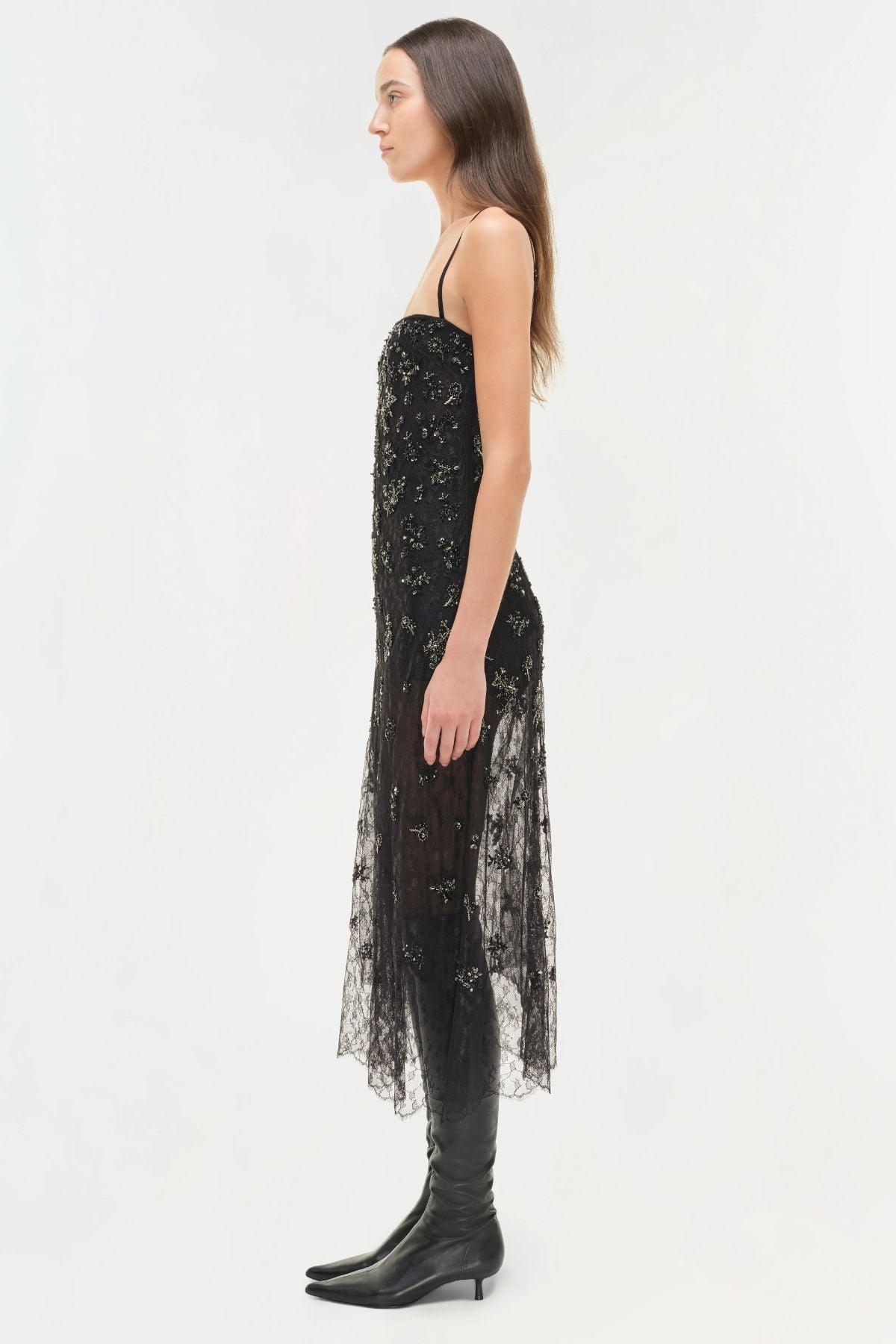Simkhai Carmela Lace Midi Dress - Black