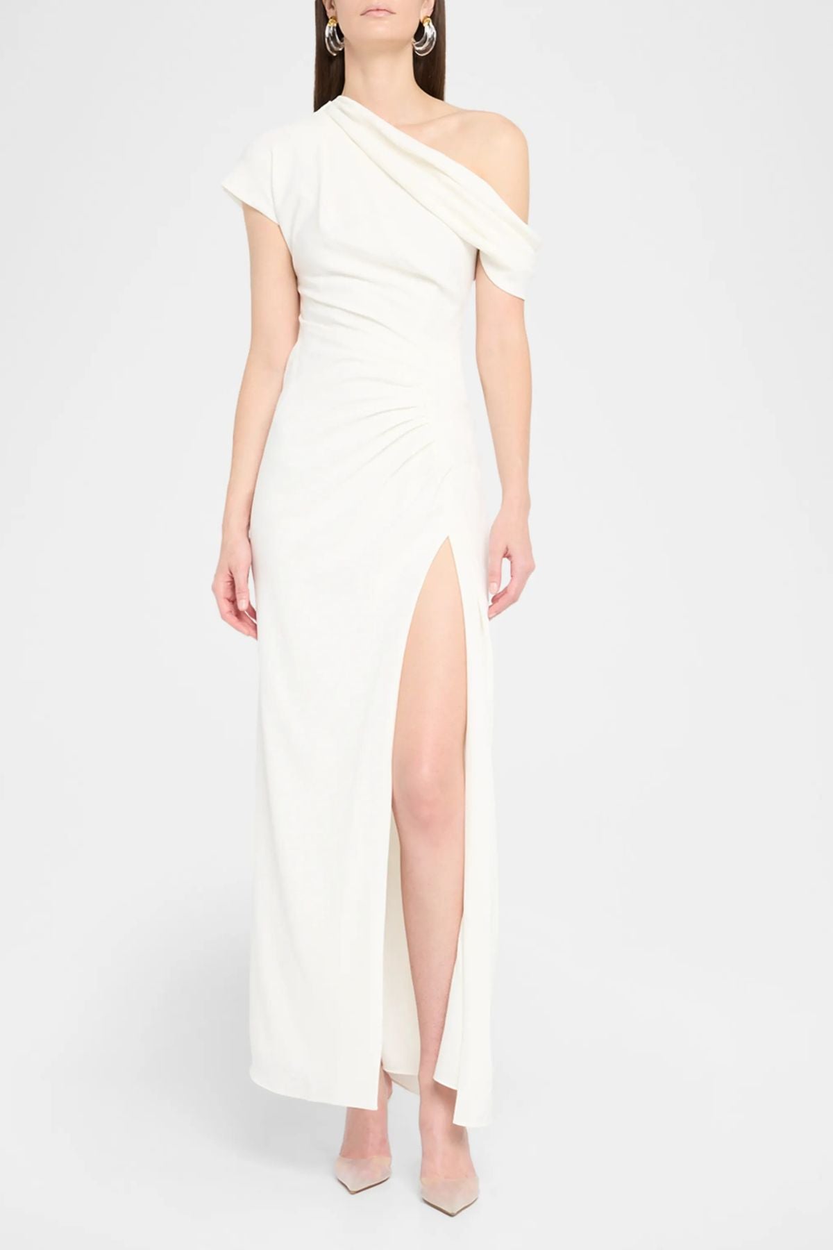 Simkhai Kally Draped Midi Dress - White