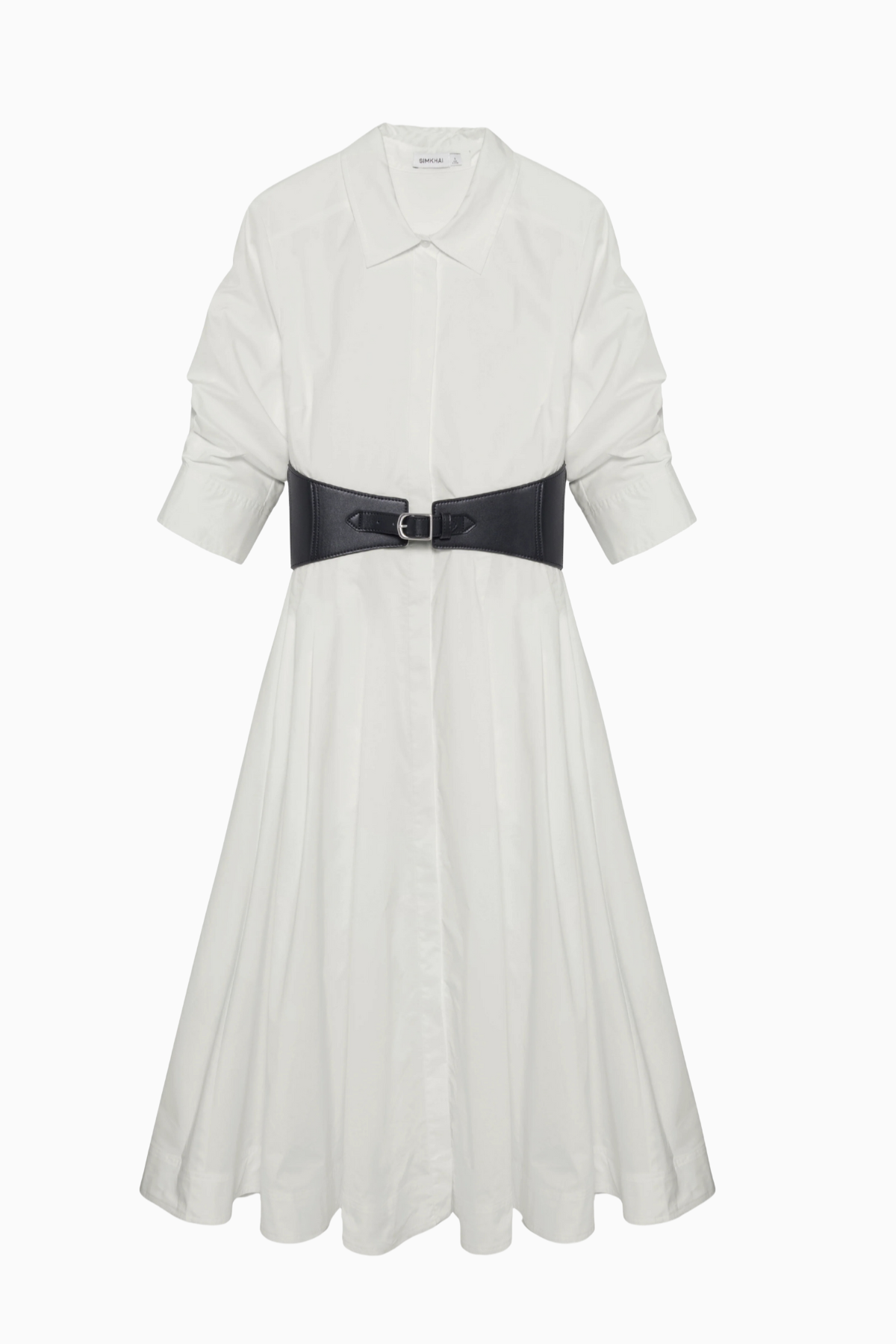 Simkhai Olsen Belted Dress - White