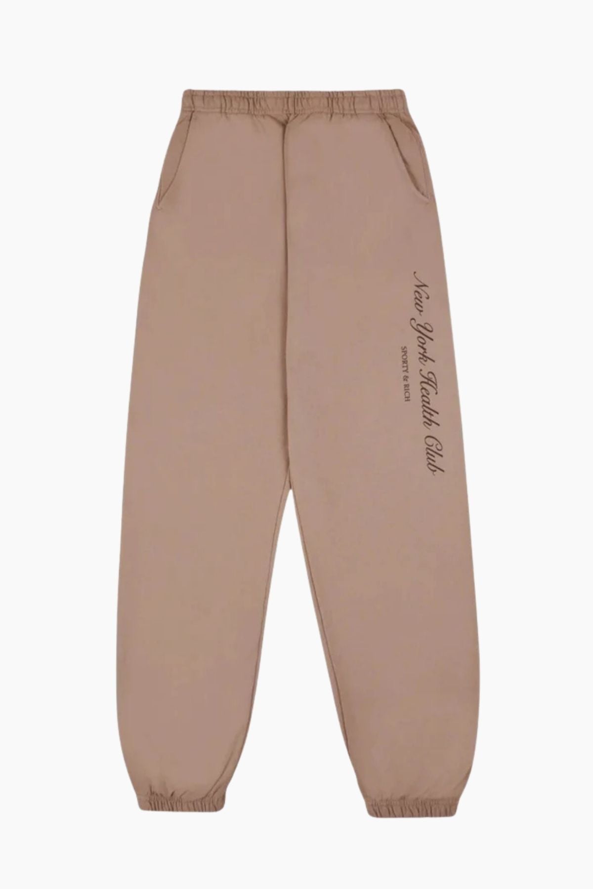 Sporty & Rich NY Health Club Sweatpant - Mink/ Black