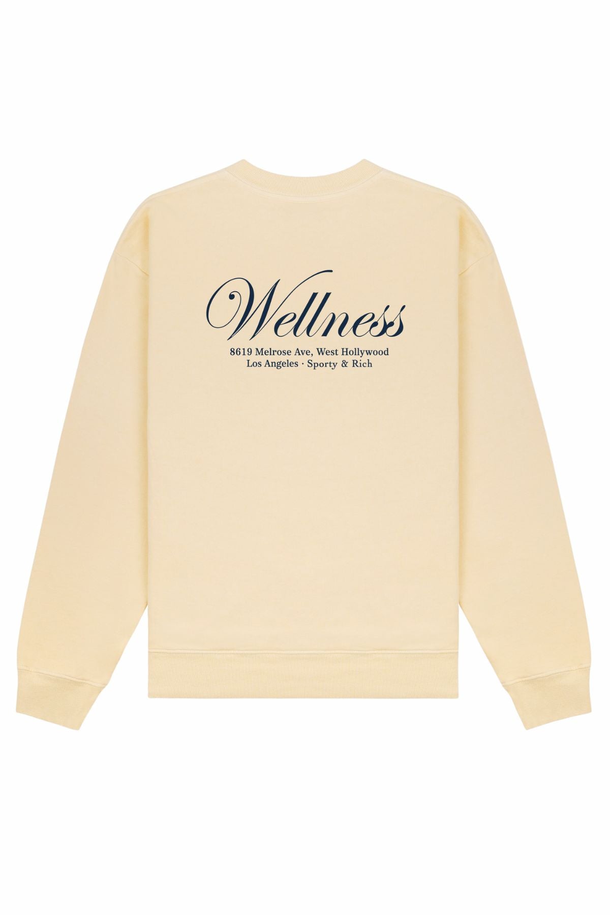 Sporty & Rich Avenue Crewneck - Almond/ Navy