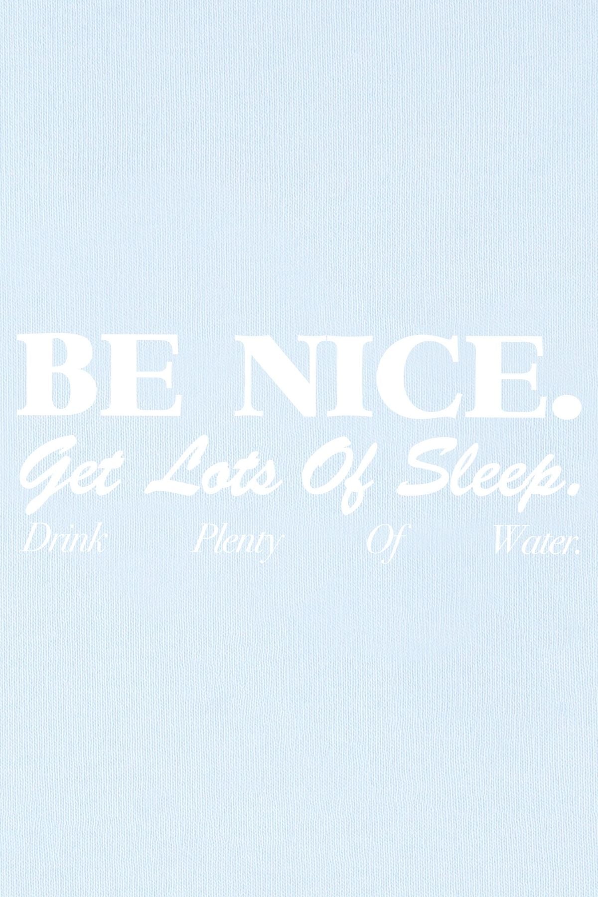 Sporty & Rich Be Nice Crewneck - Mist/ White