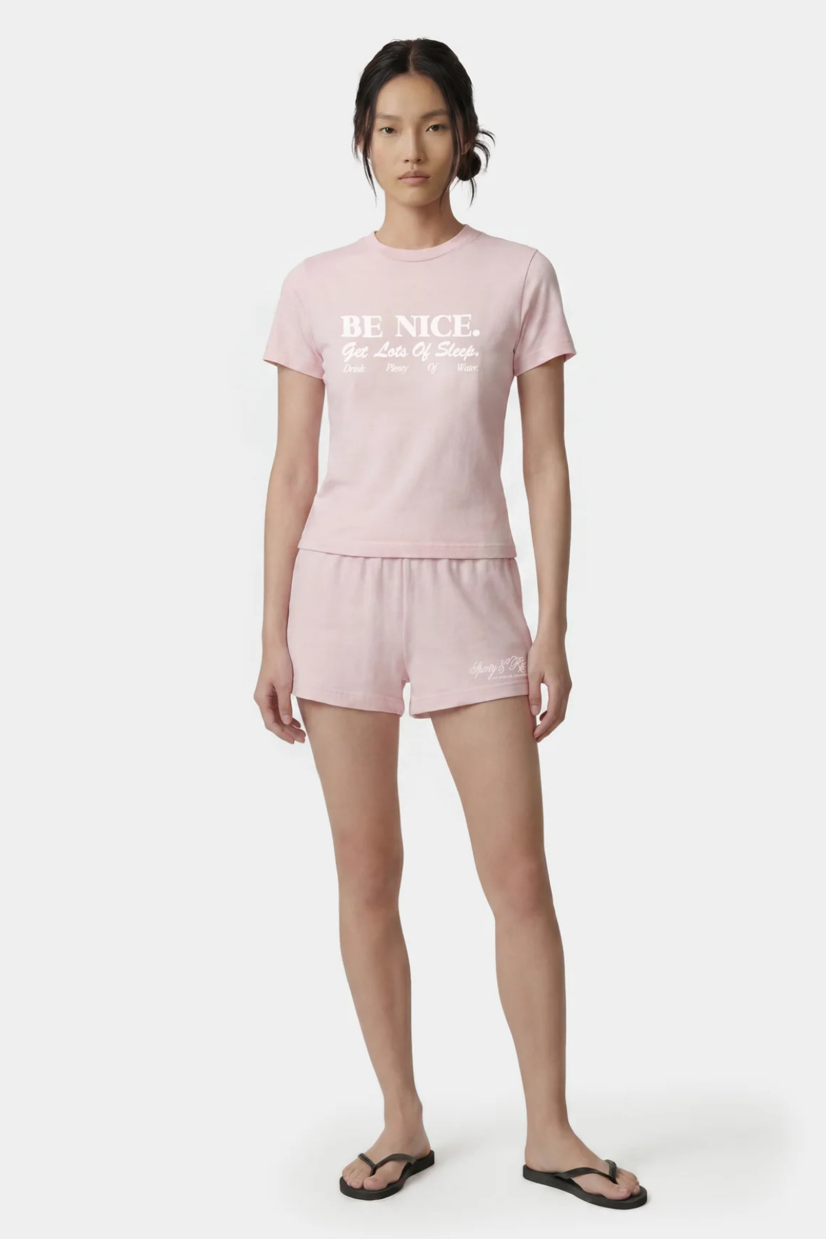 Sporty & Rich Be Nice Essential Tee - Clear Pink