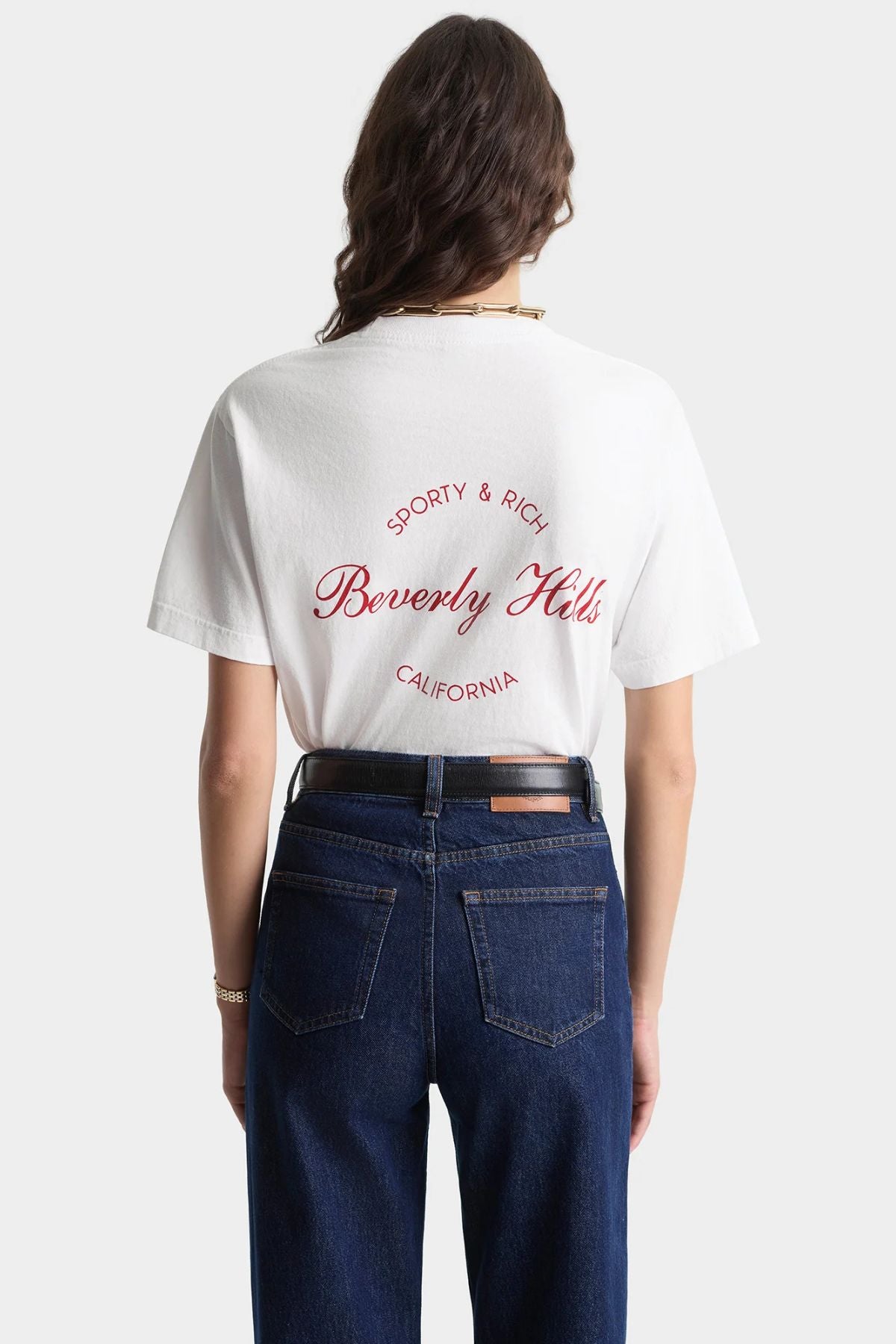Sporty & Rich Beverly Script T-Shirt - White