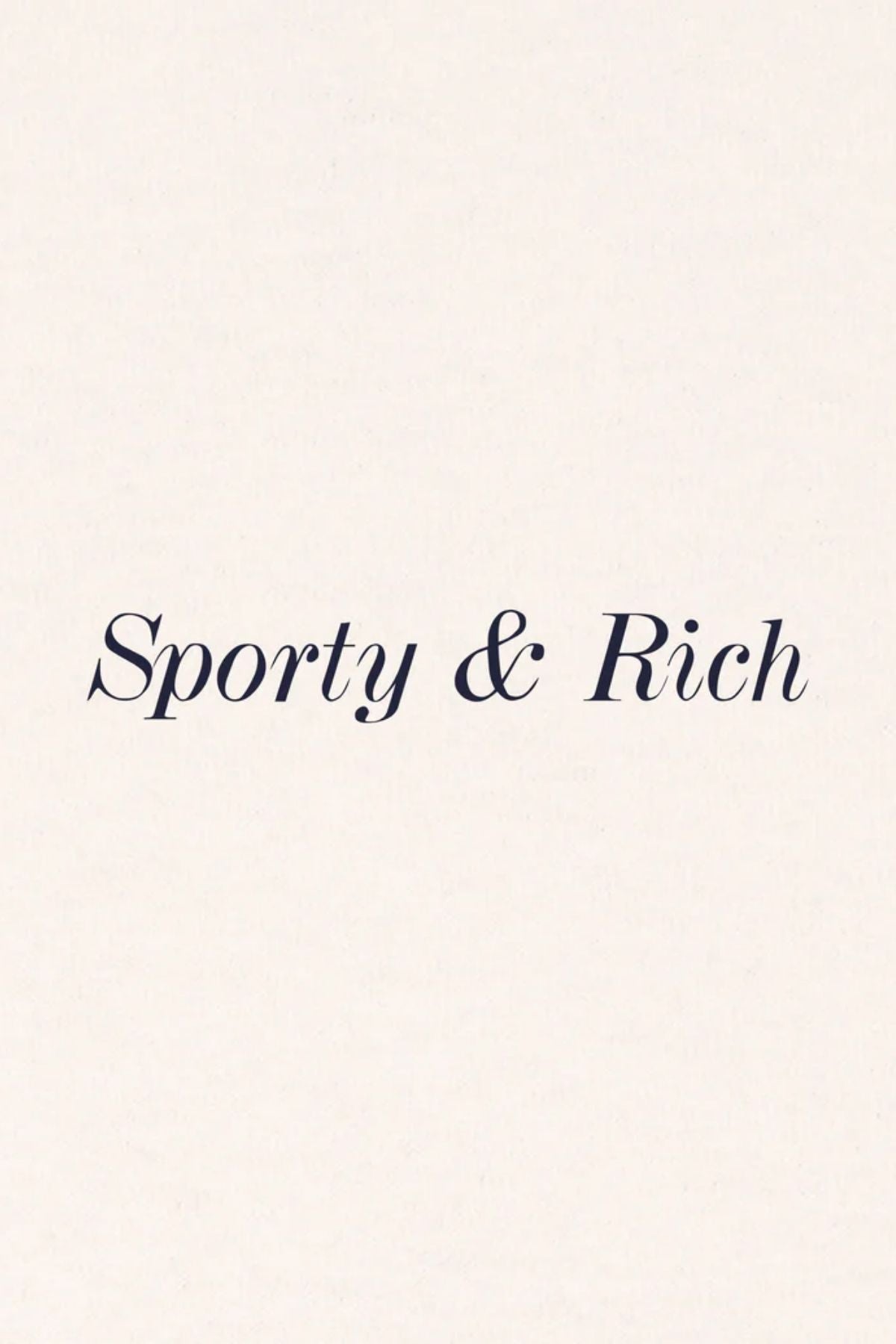 Sporty & Rich Eden Crest Crewneck - Cream/ Navy