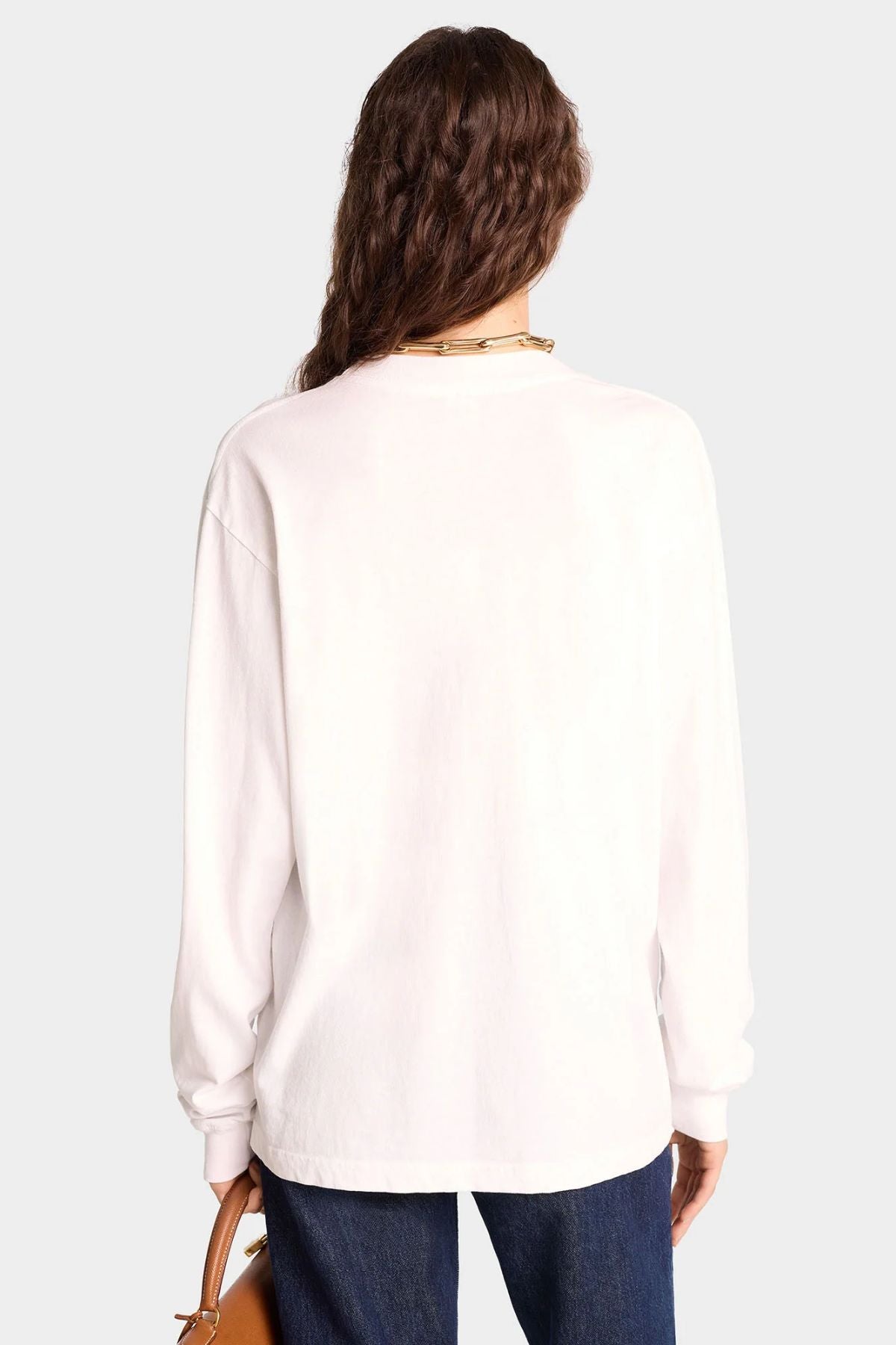 Sporty & Rich Finish Line Long sleeve T-Shirt - White/ Red