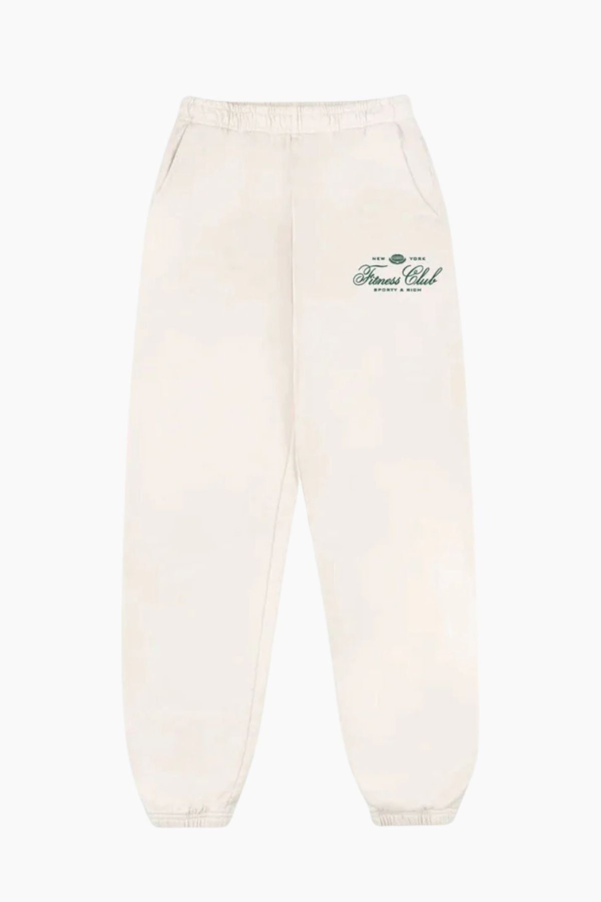 Sporty & Rich Fitness World Sweatpant - Cream/ Alpine