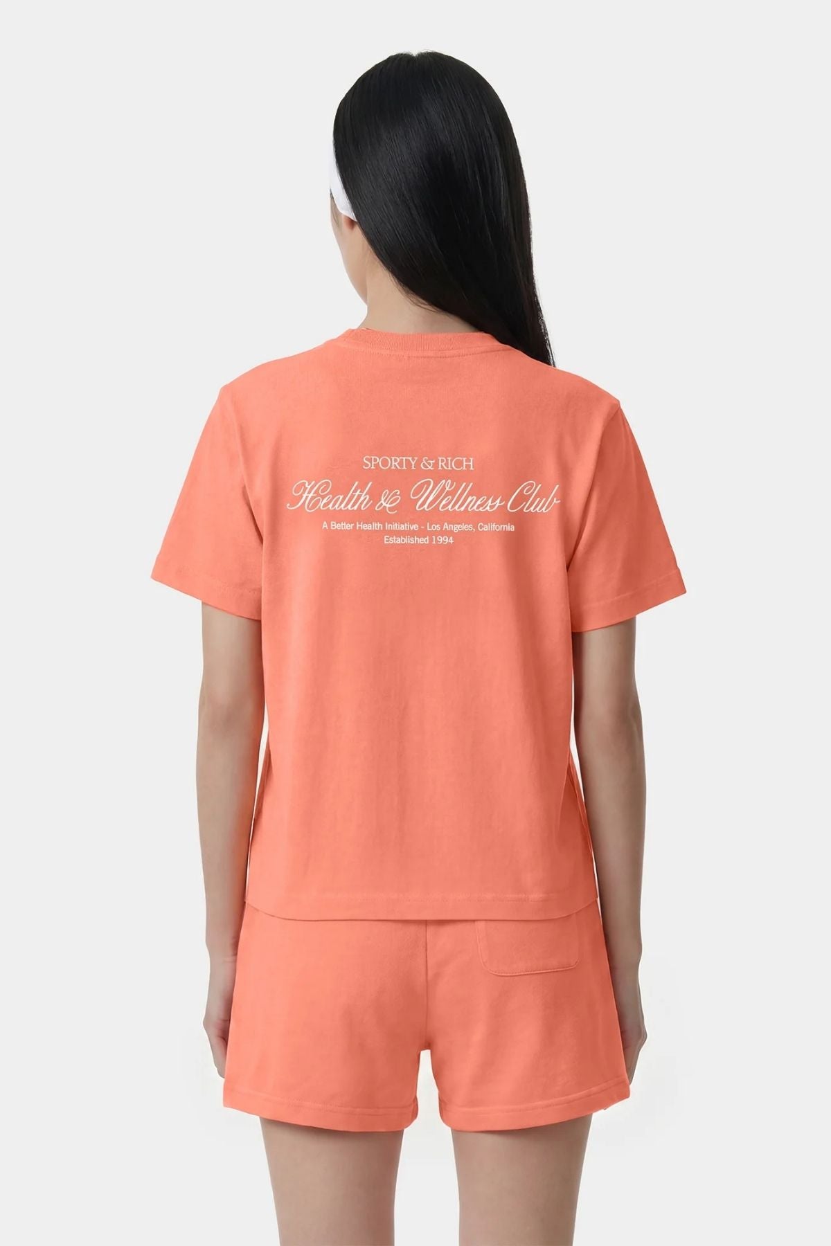 Sporty & Rich H&W Club Tshirt - Flamingo/ White