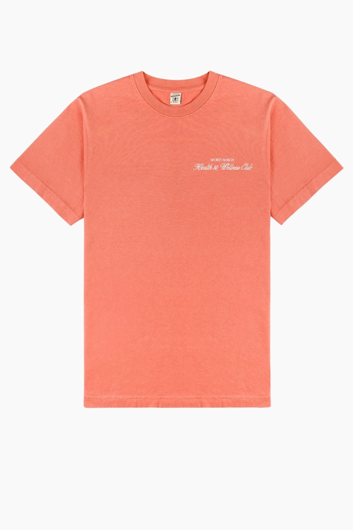 Sporty & Rich H&W Club Tshirt - Flamingo/ White