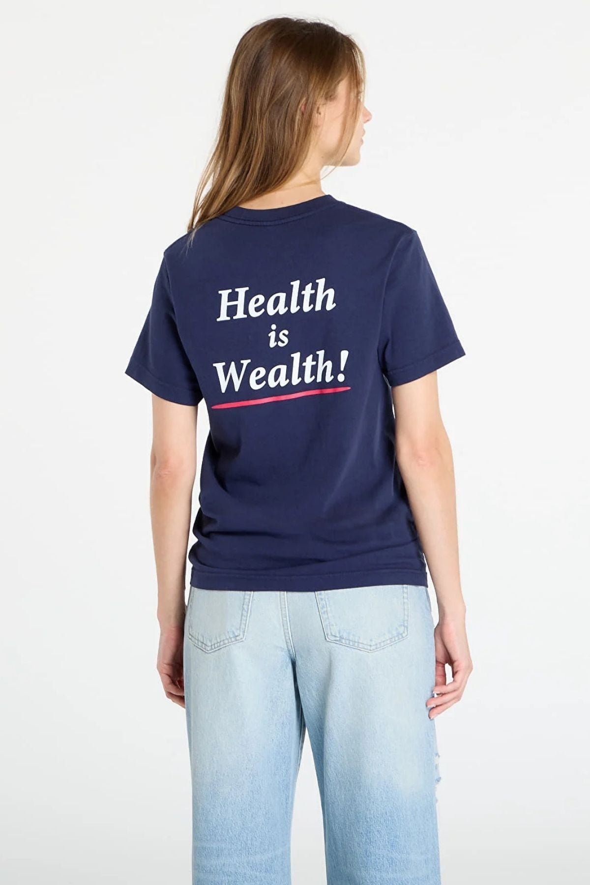 Sporty & Rich Health is Wealth T-shirt - Dark Navy