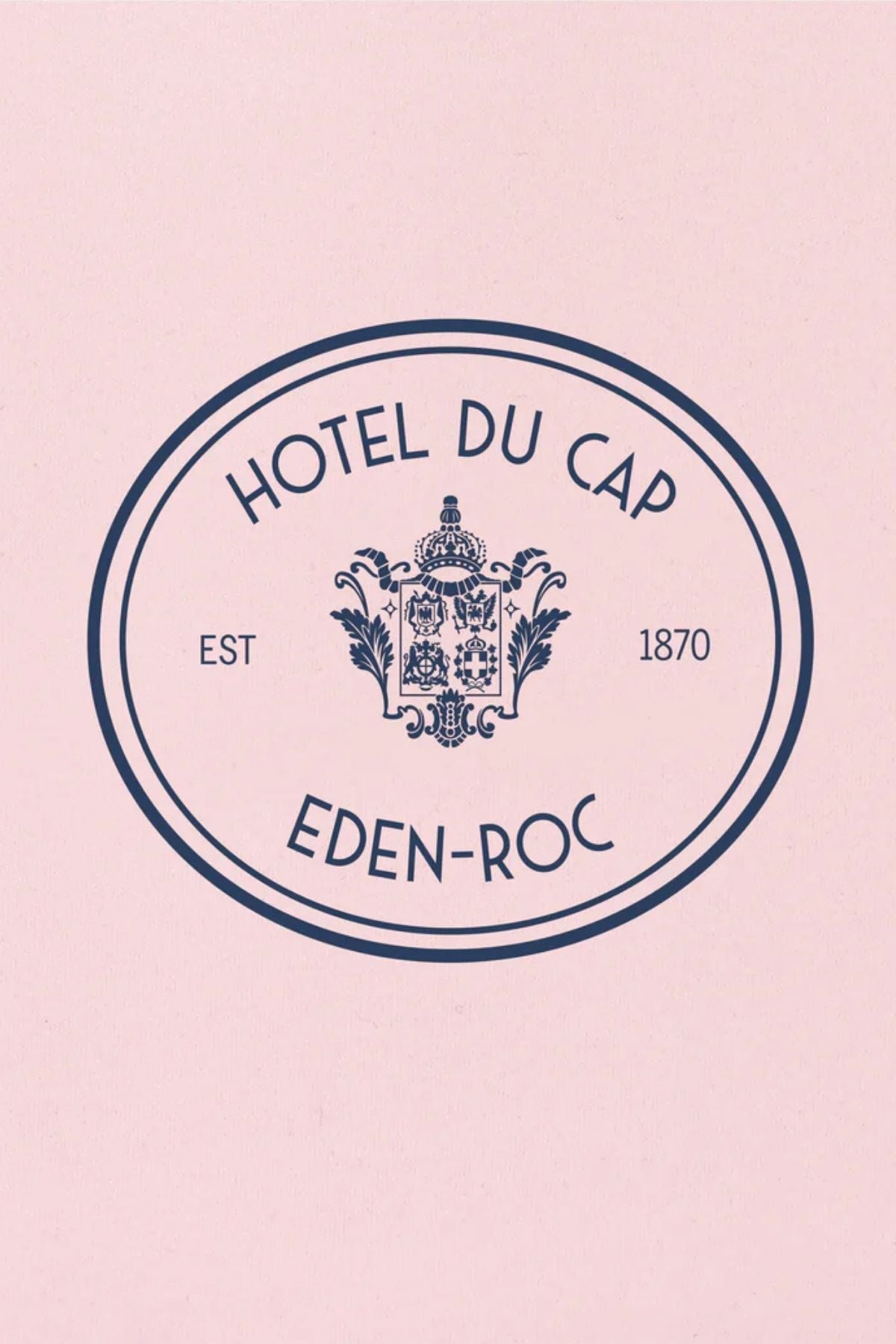 Sporty & Rich Hotel du Cap T-Shirt - Eden Pink/ Navy