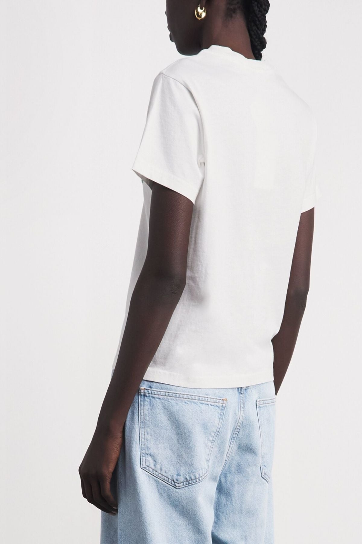 Sporty & Rich J'Adore Sports Baby Tee - White Kelly