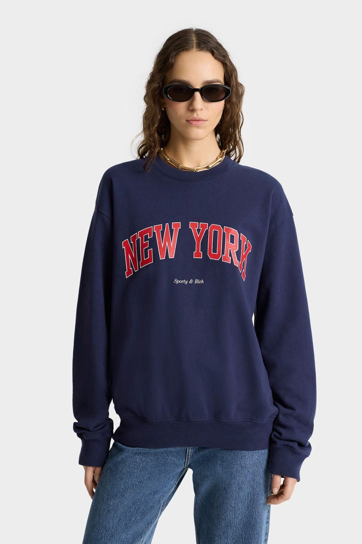 Sporty & Rich New York Ivy Crewneck - Dark Navy – GRACE