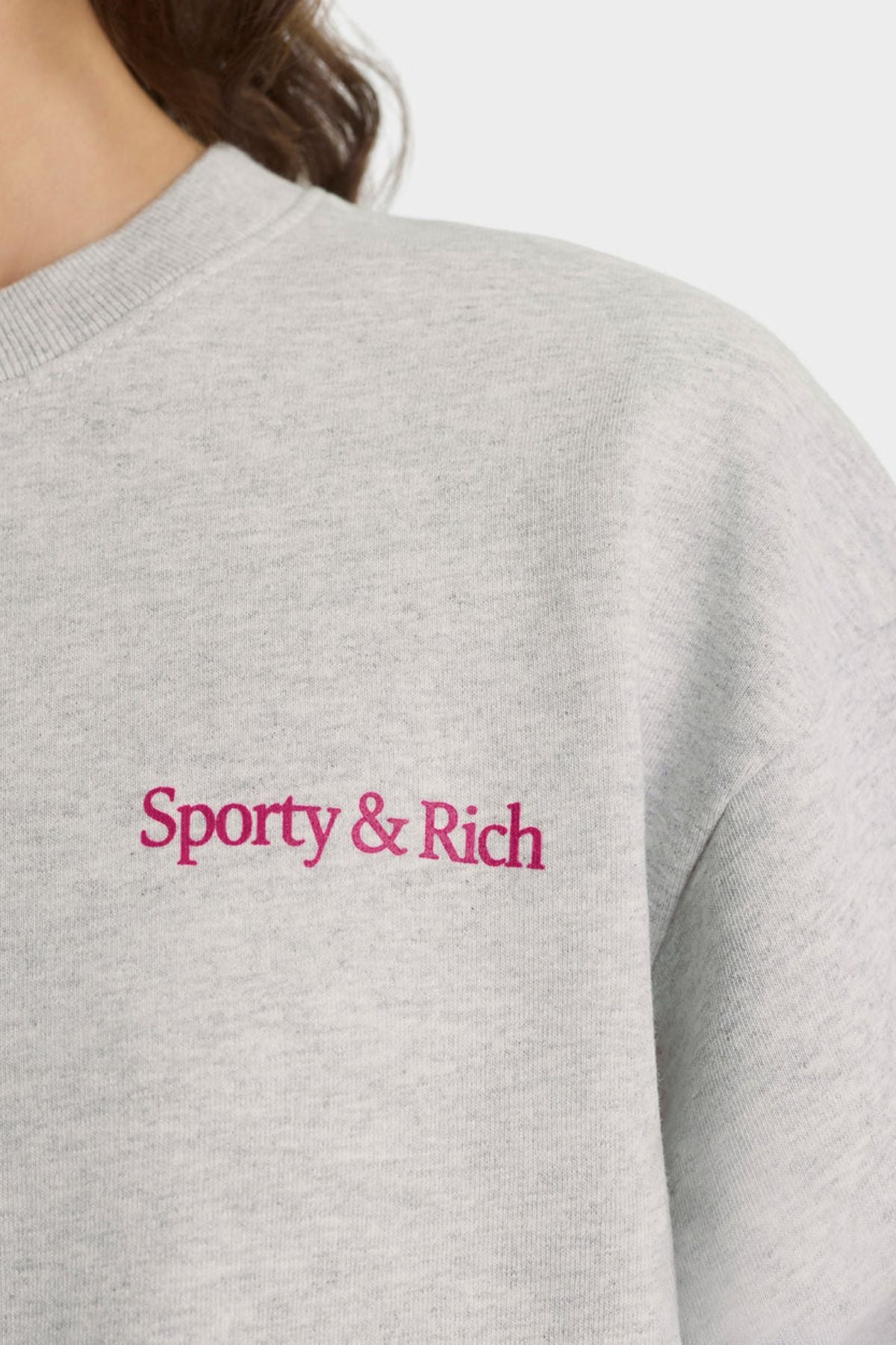 Sporty & Rich NY Motion Crewneck - Heather Grey