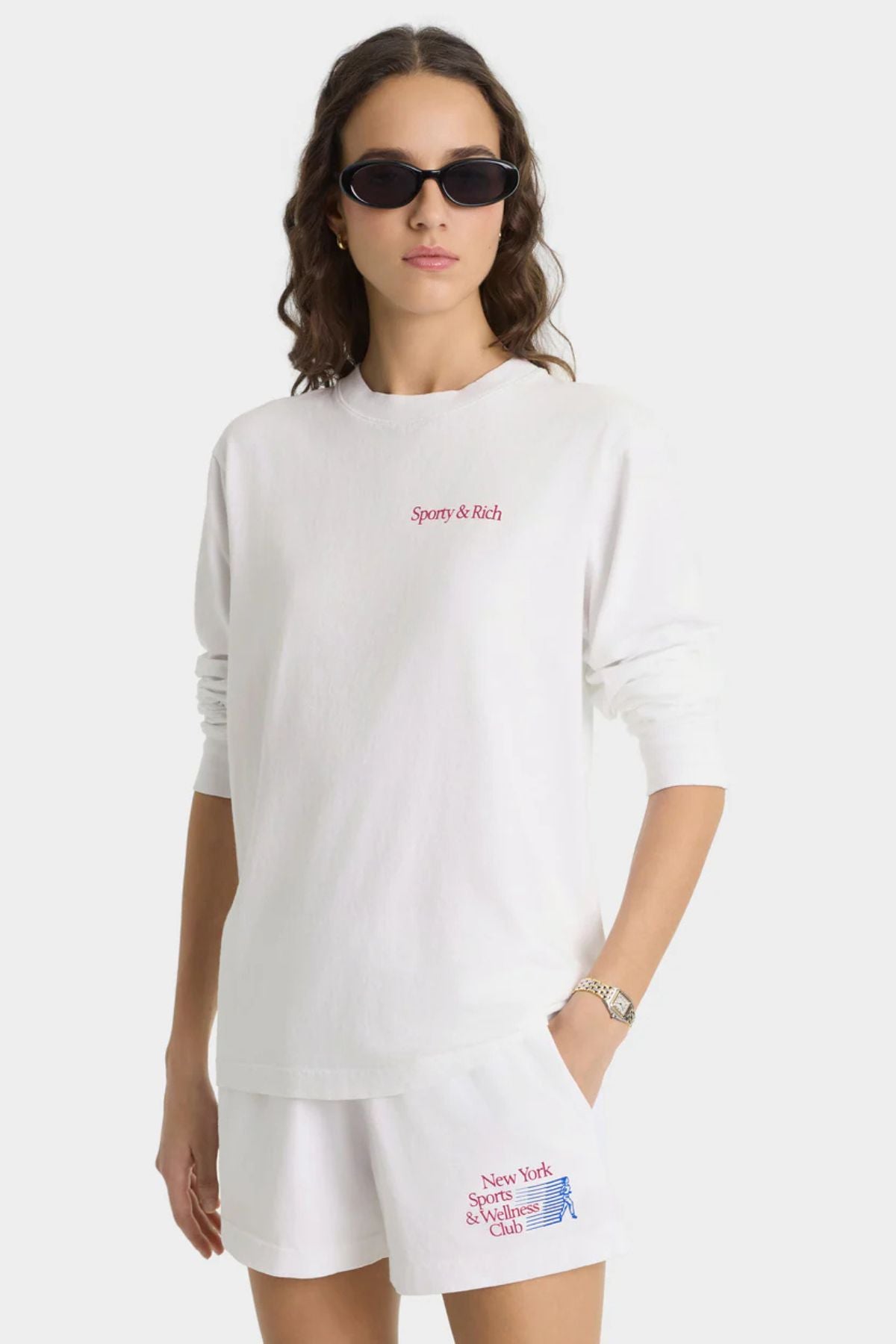 Sporty & Rich NY Motion Disco Short - White