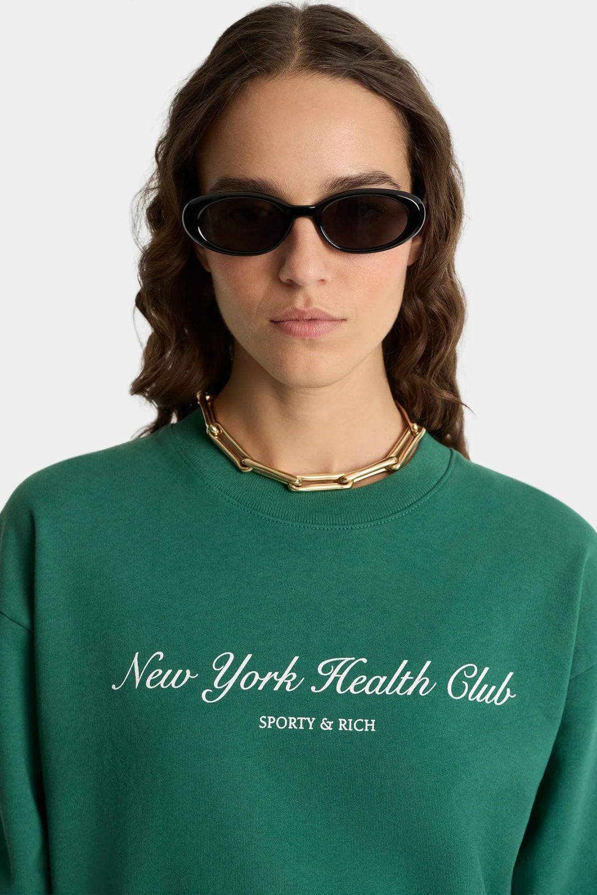Sporty & Rich NY Tennis Club Crewneck - Alpine
