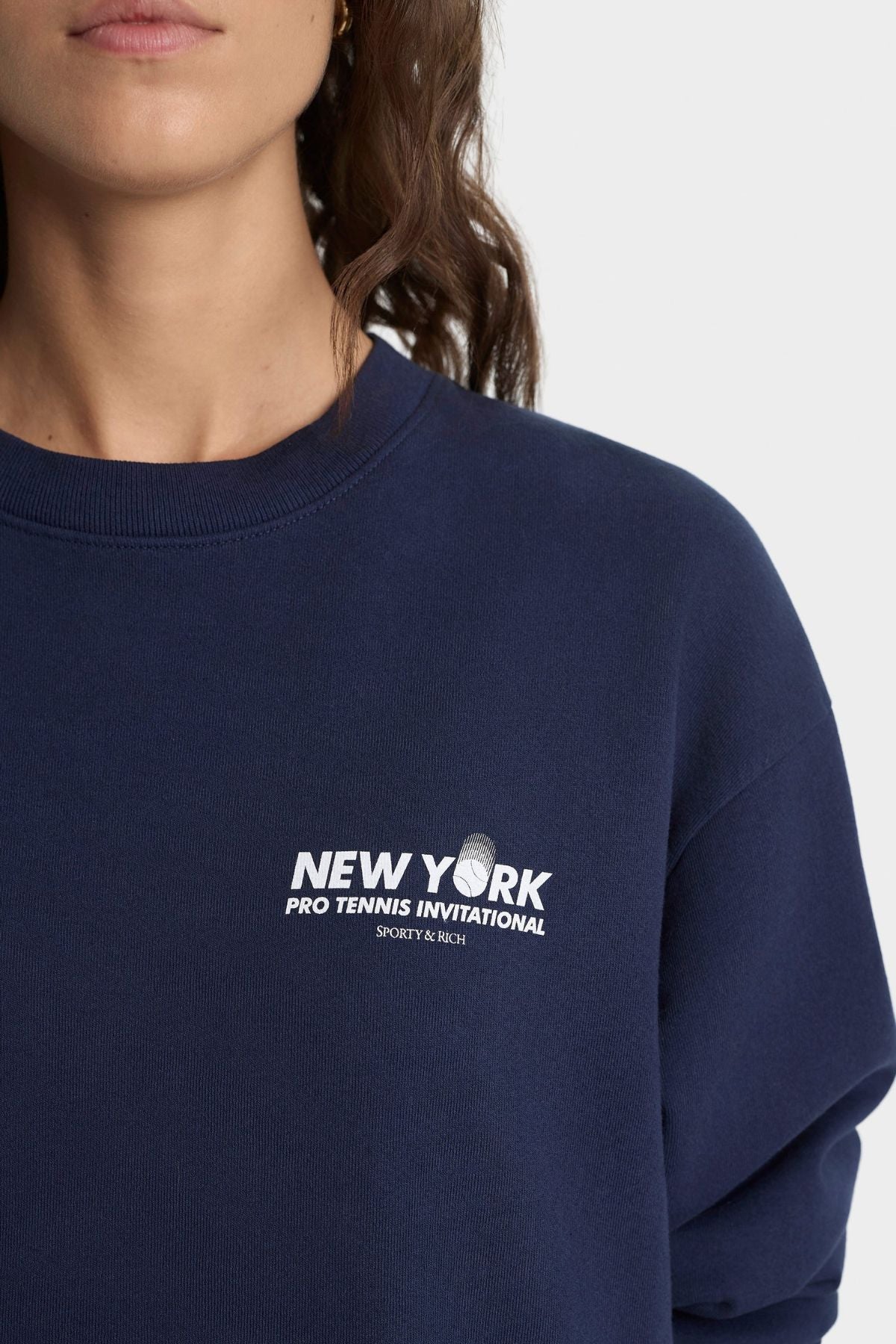 Sporty & Rich Pro Crewneck - Dark Navy