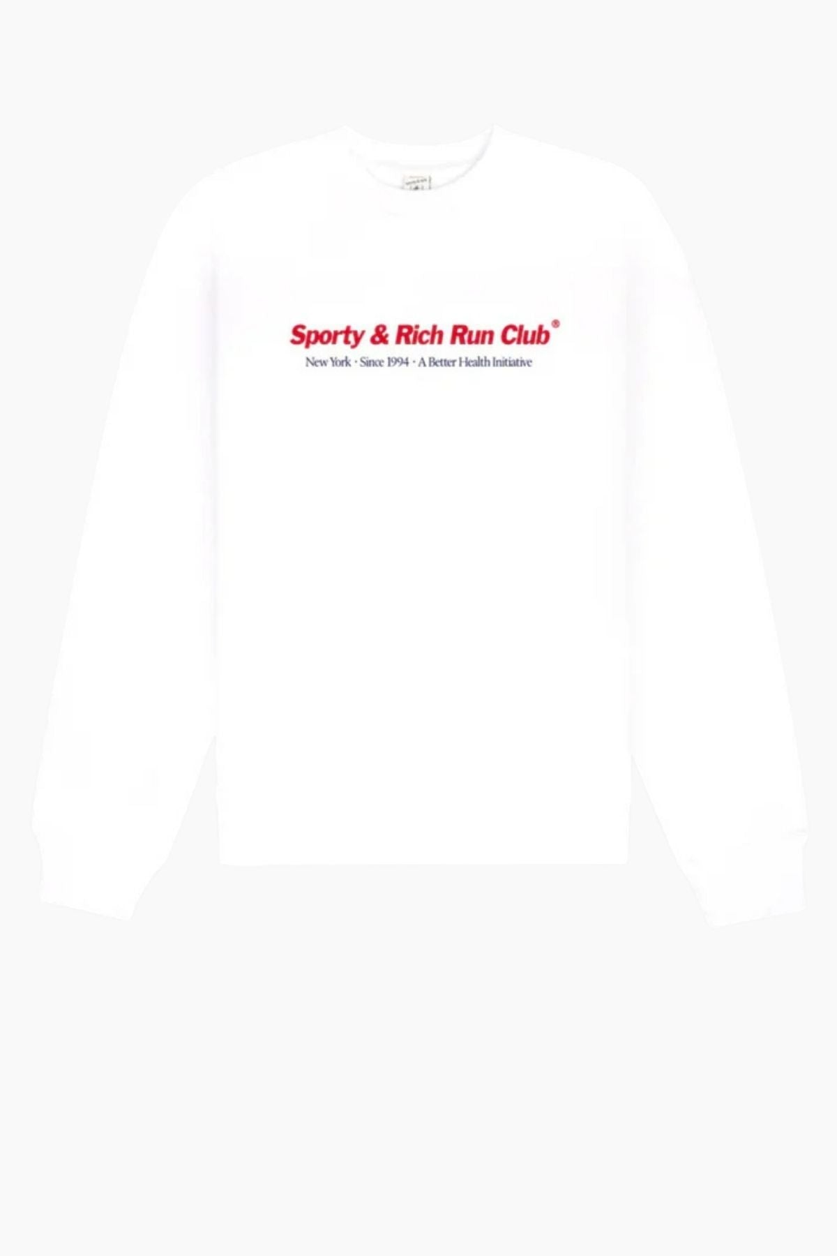 Sporty & Rich Run Club Crewneck - White