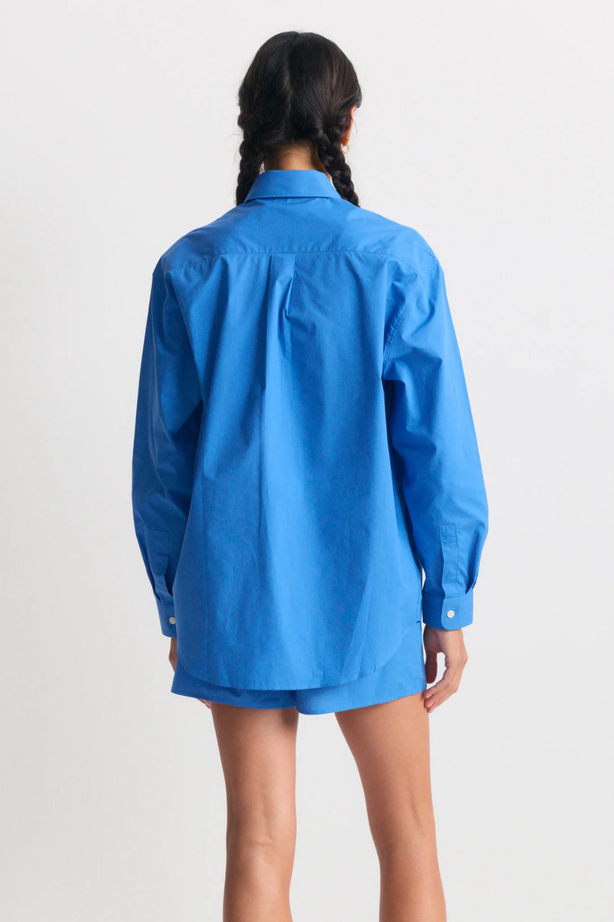 Sporty & Rich Signature Logo BD Shirt - True Blue