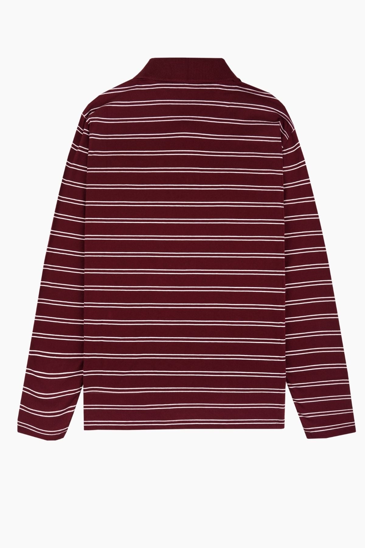 Sporty & Rich Signature Logo Easy LS Polo - Bordeaux/ White