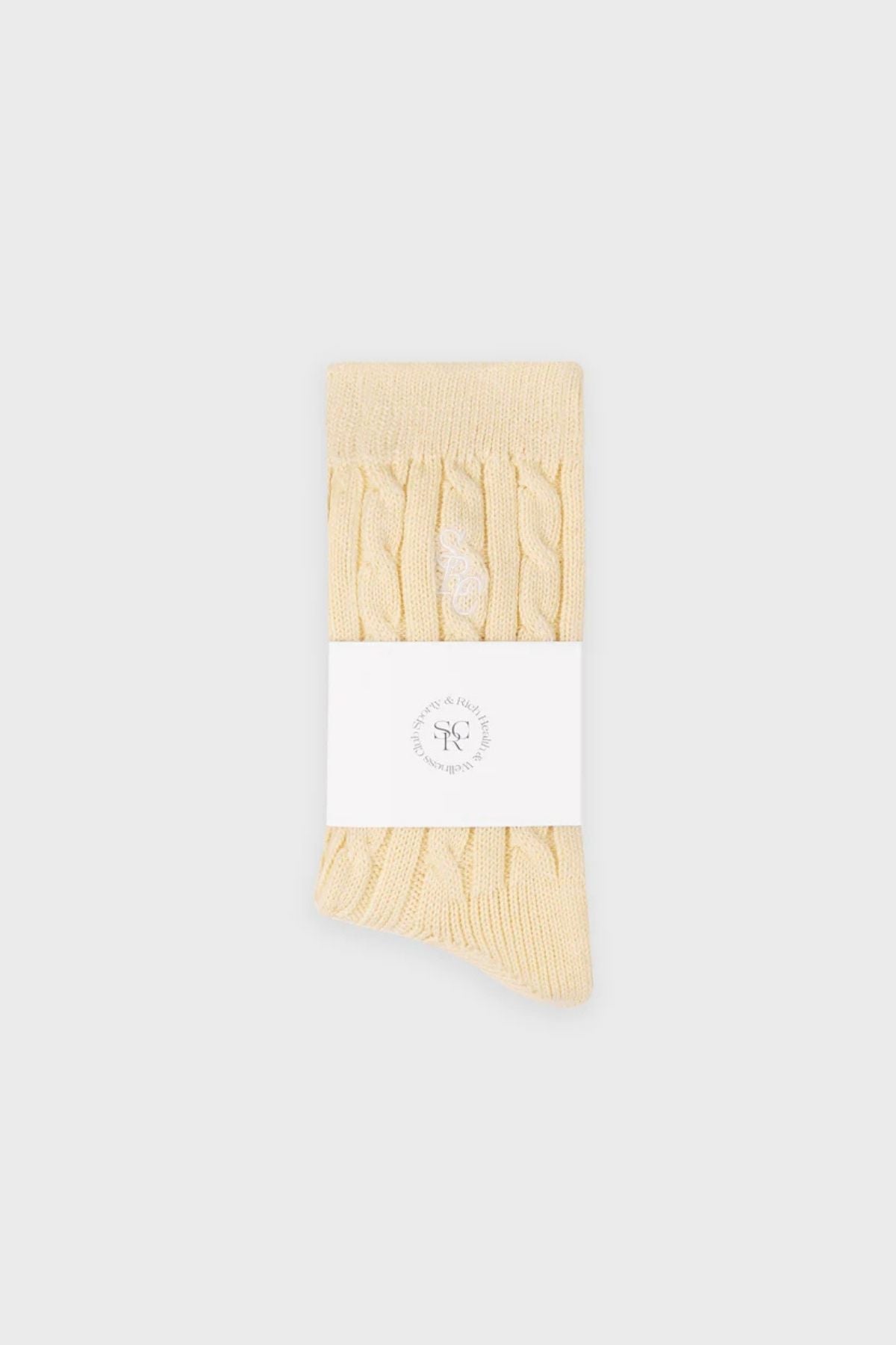 Sporty & Rich SRC Cableknit Socks - Almond