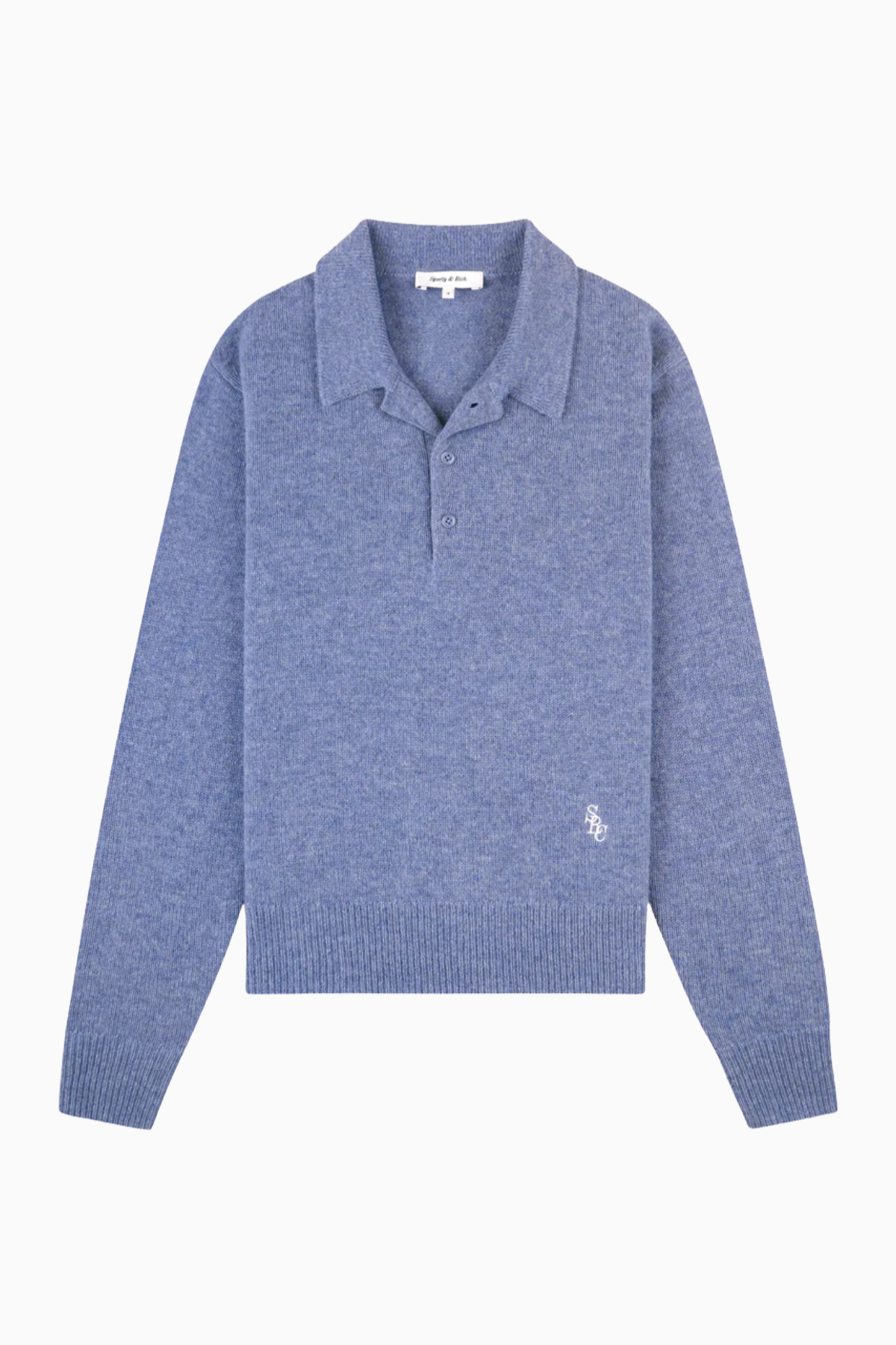 Sporty & Rich SRC Cashmere Polo - Colony Blue