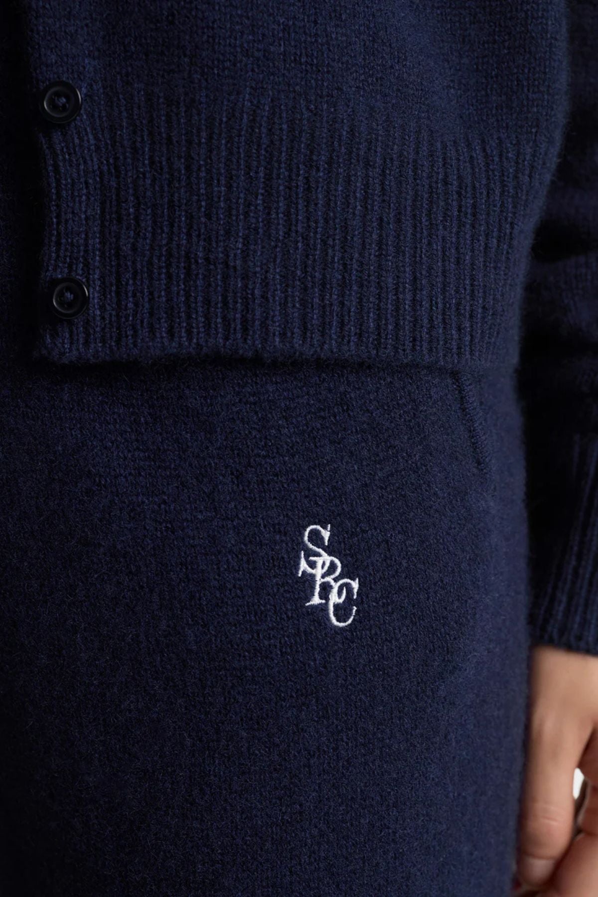 Sporty & Rich SRC Cashmere Trousers - Dark Navy