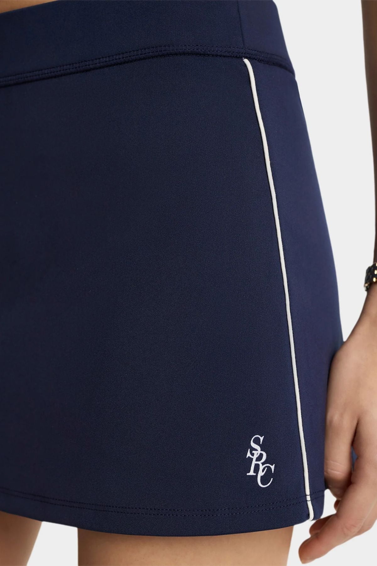 Sporty & Rich SRC Court Skirt - Dark Navy/ Off White