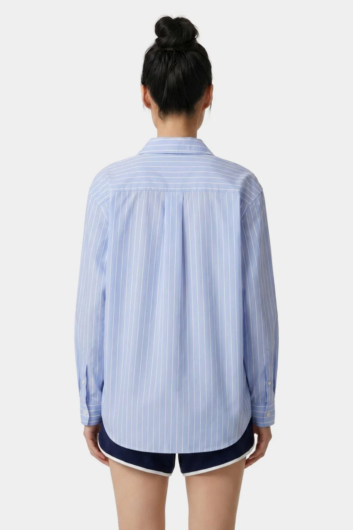 Sporty & Rich SRC Oversized Shirt - Ciel Stripe White