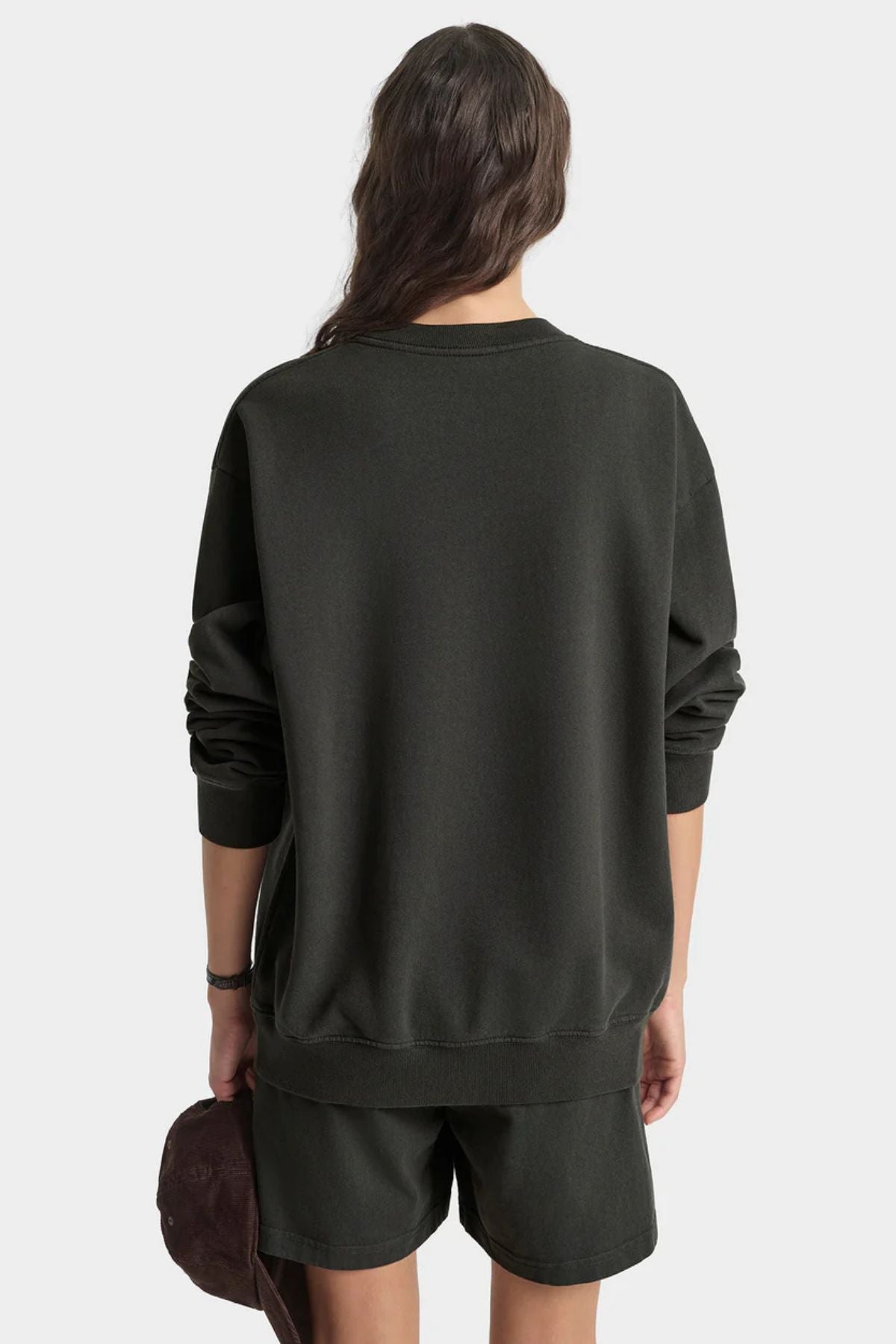 Sporty & Rich Stallion Crewneck - Faded Black