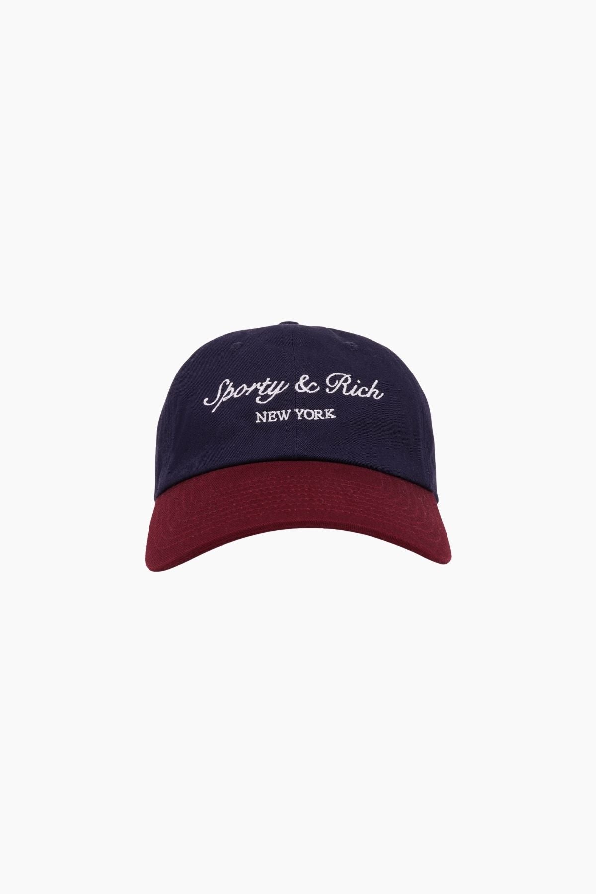 Sporty & Rich Syracuse NY Cap - Navy/ Bordeaux