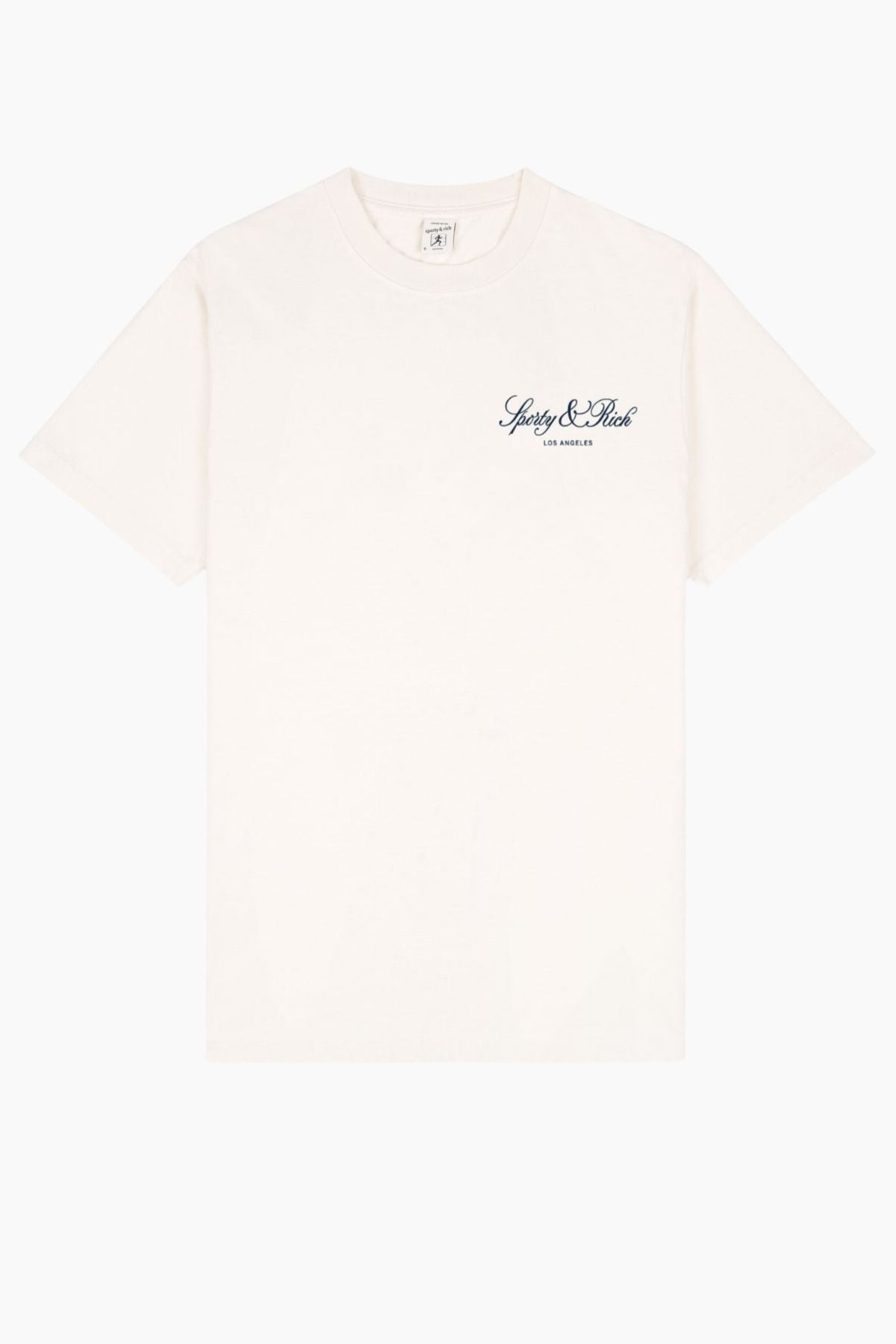 Sporty & Rich Vendome LA T-Shirt - Ecru/ Navy