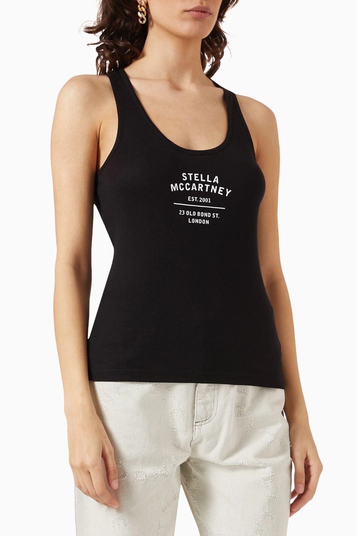 Stella McCartney 23 Old Bond Street Jersey Tank Top - Black