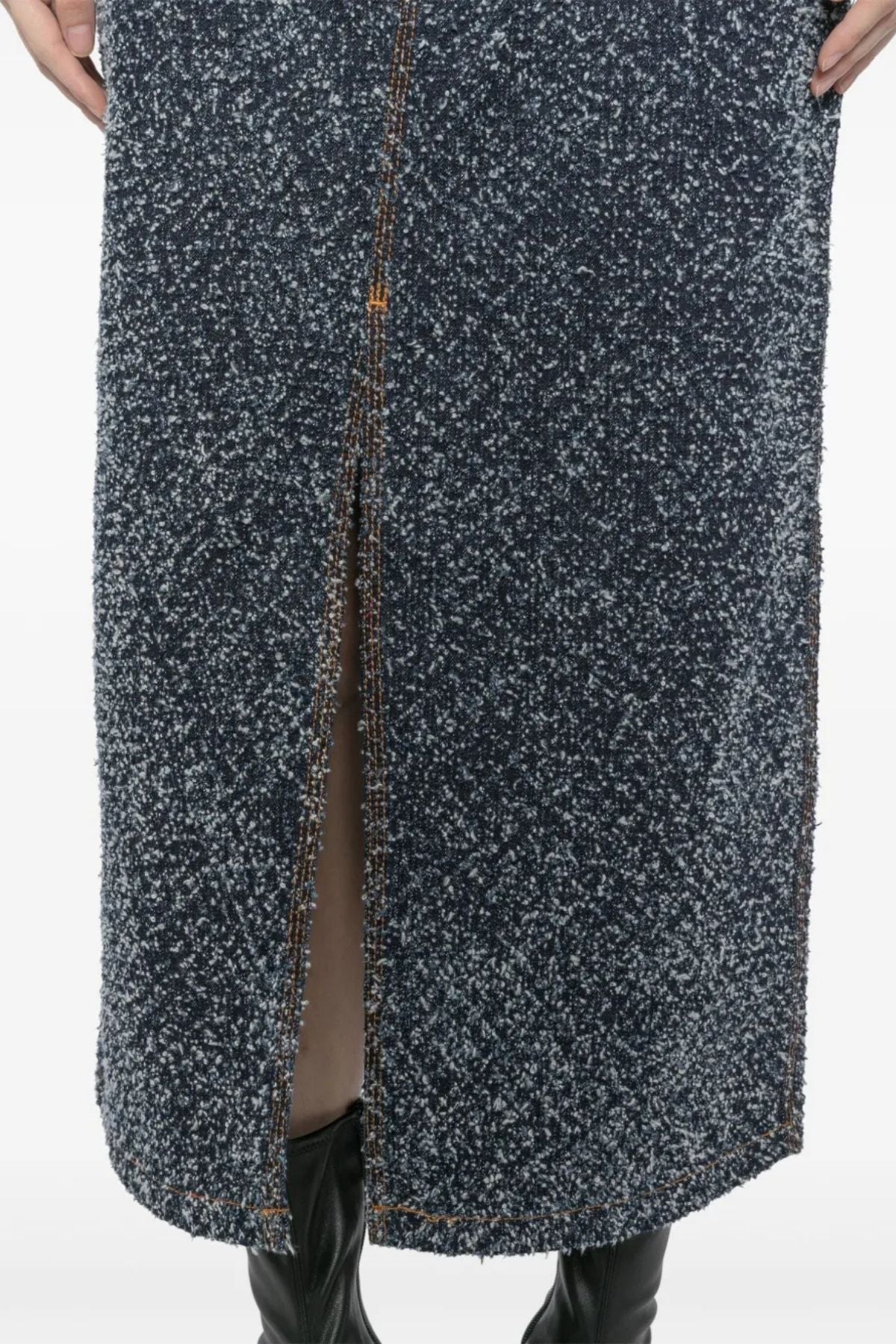 Stella McCartney Boucle Denim Skirt - Blue