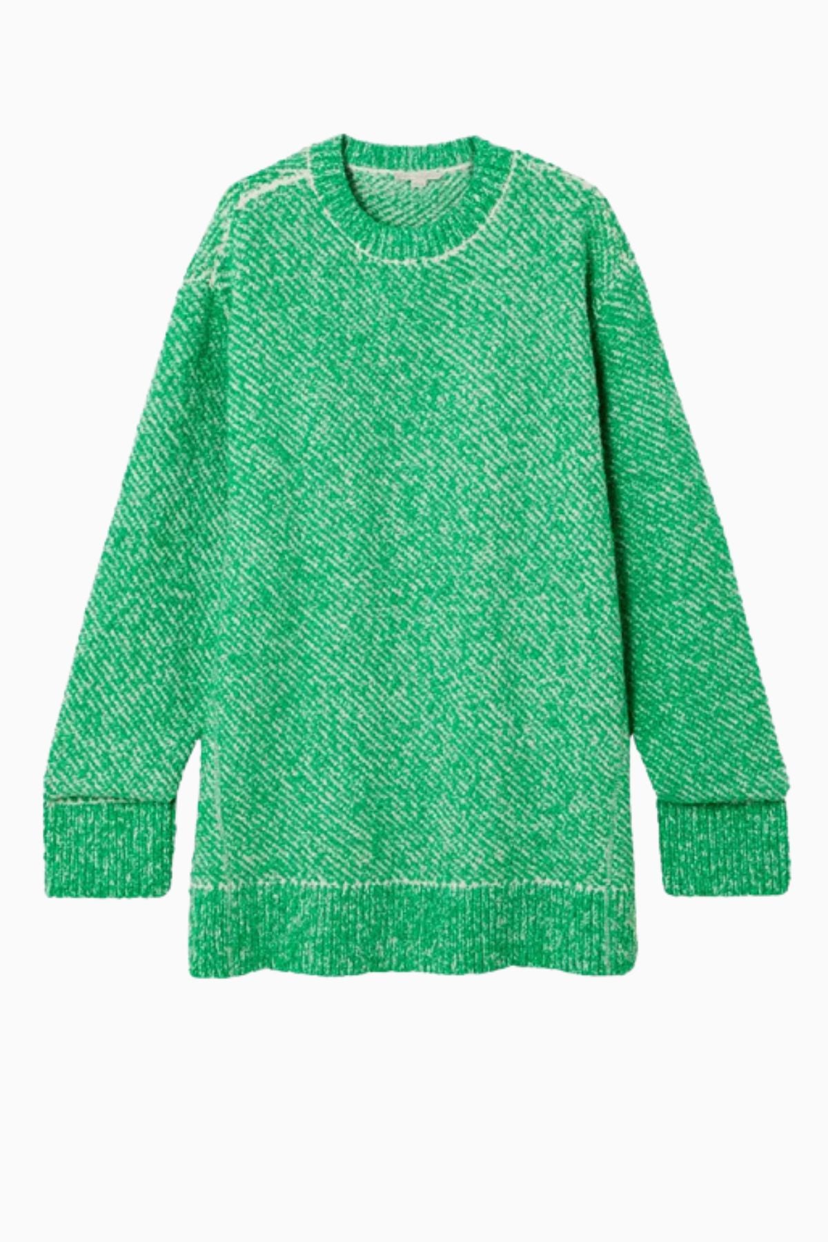 Stella McCartney Bouclé Knit Jumper - White/ Green