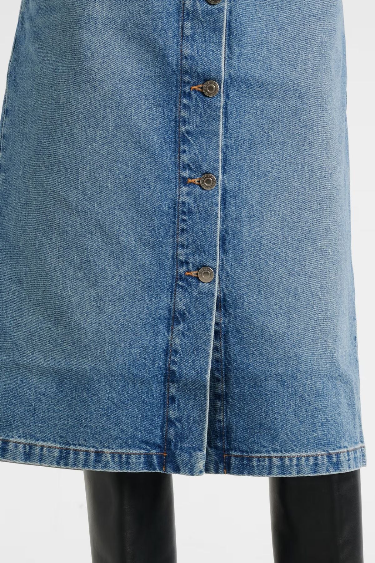 Stella McCartney Chain Pocket Denim Skirt - Medium Vintage Blue