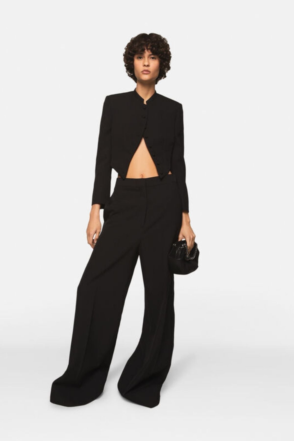 Stella McCartney Wool Tuxedo Trousers - Black