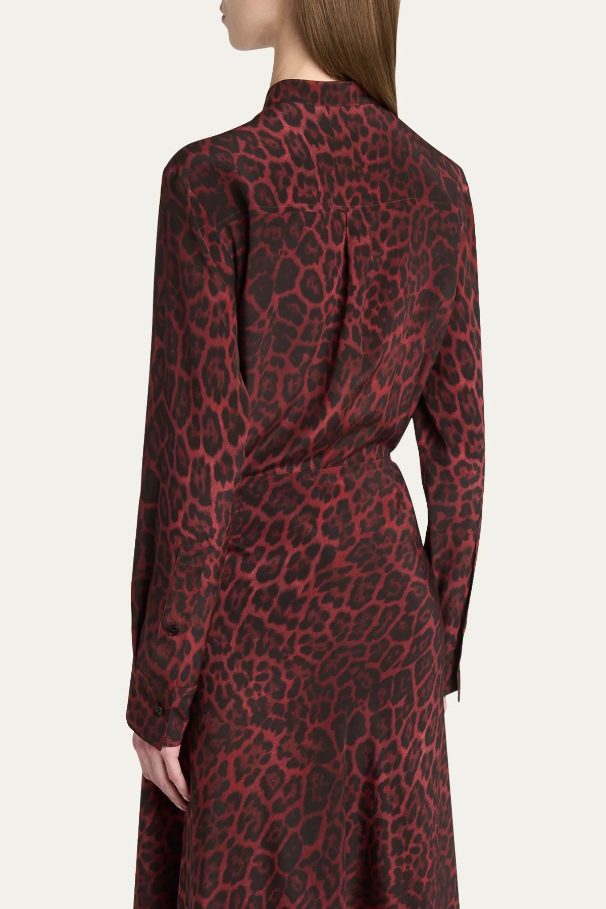 Stella McCartney Leopard Print LS Top - Berry