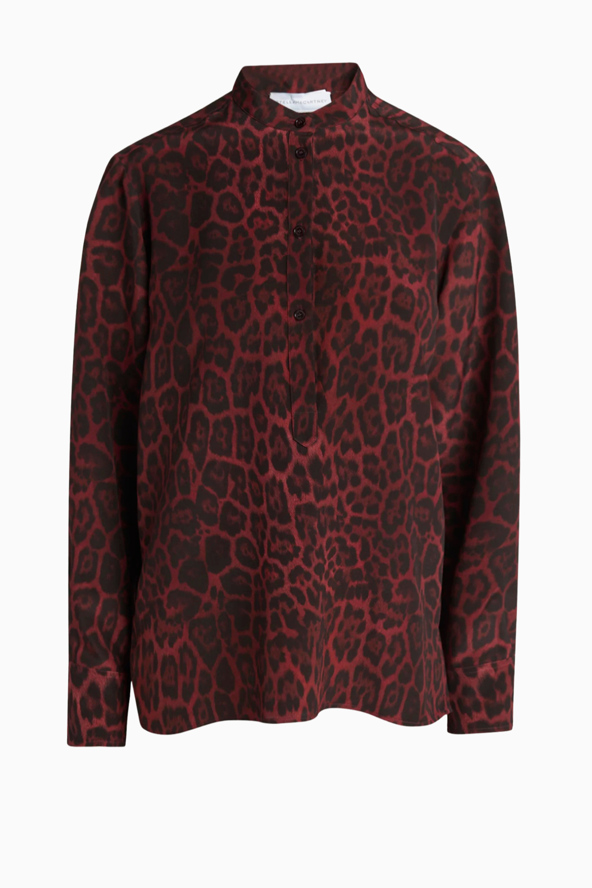 Stella McCartney Leopard Print LS Top - Berry