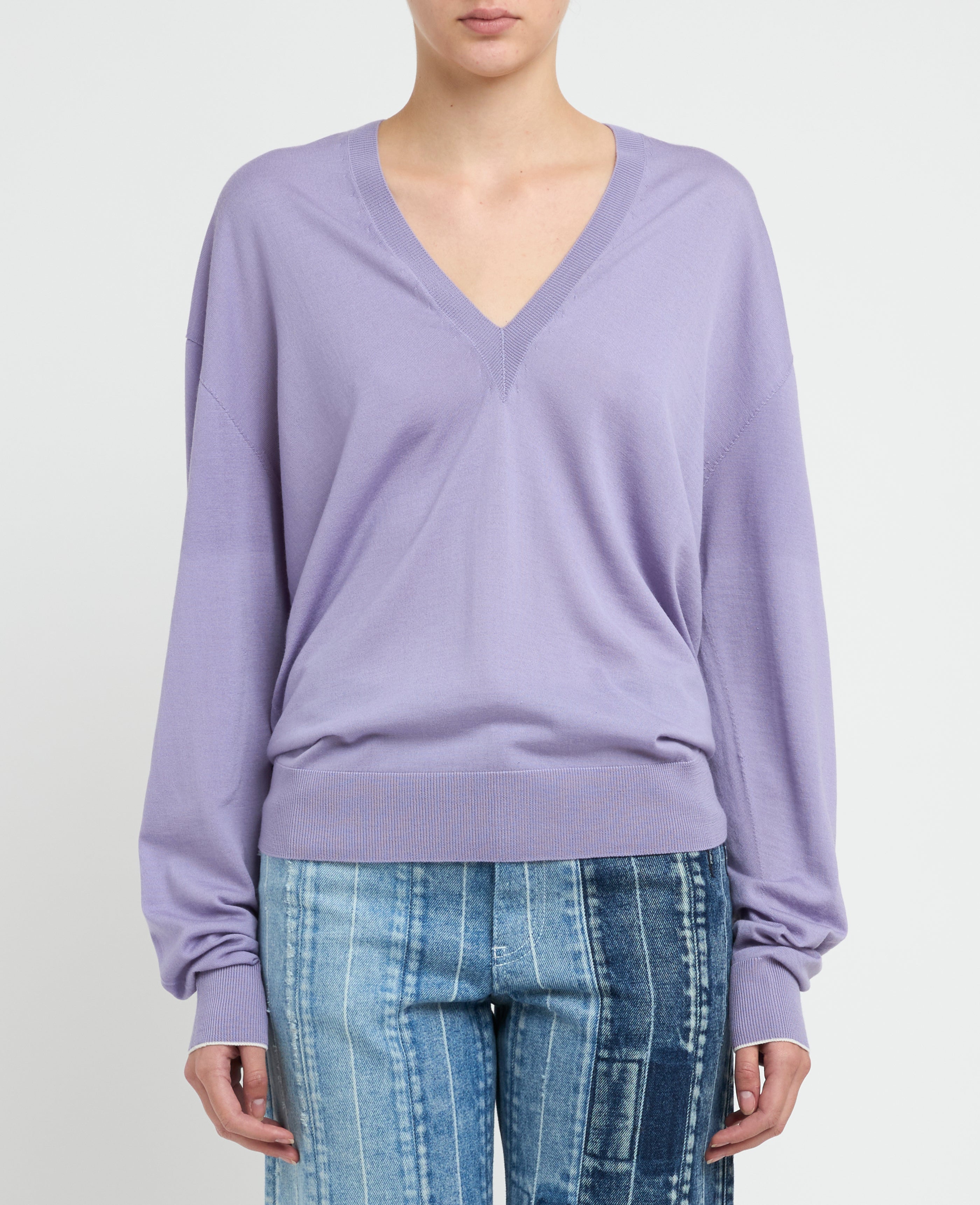 Stella McCartney Lightwool V-Neck Jumper - Lilac