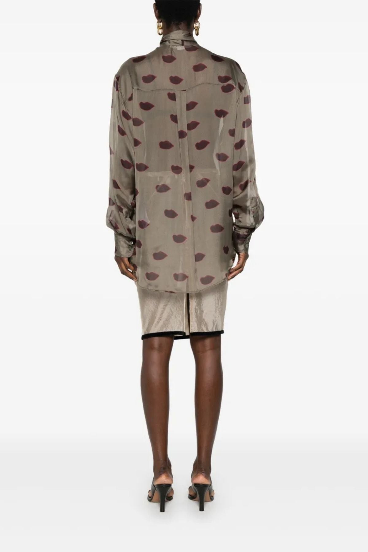 Stella McCartney Lips Print Shirt - Mud