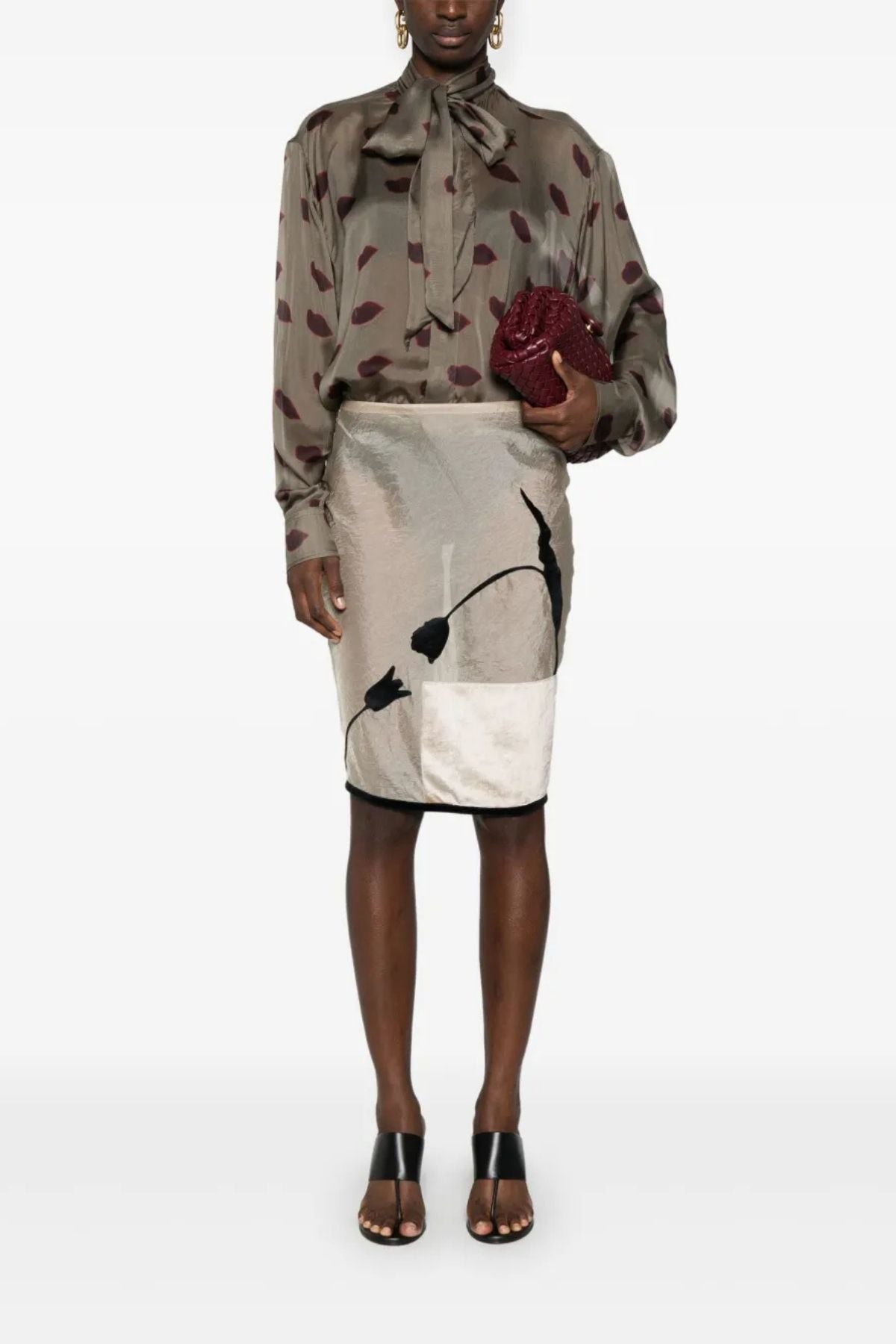 Stella McCartney Lips Print Shirt - Mud