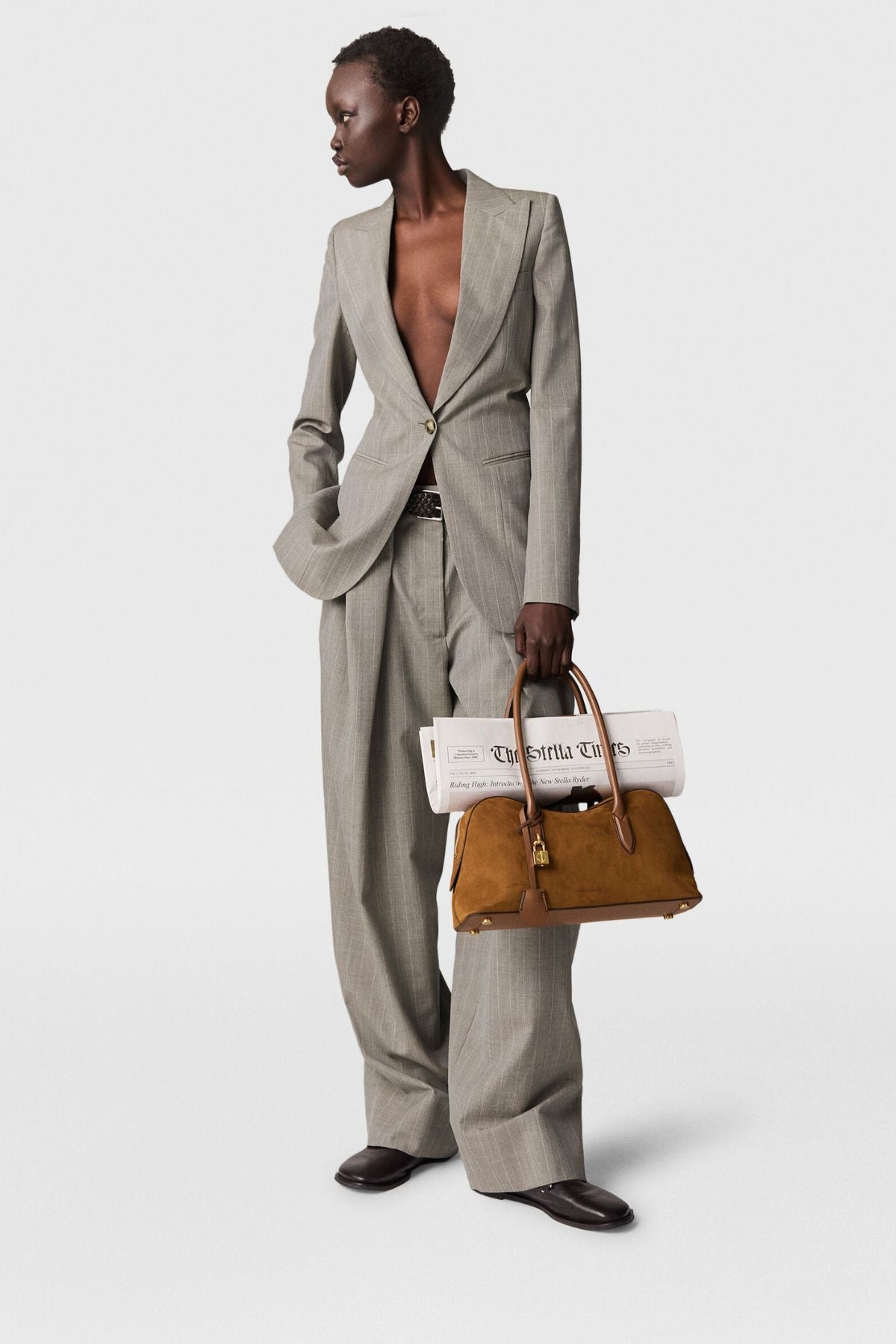 Stella McCartney Melange Stripe Blazer - Stone