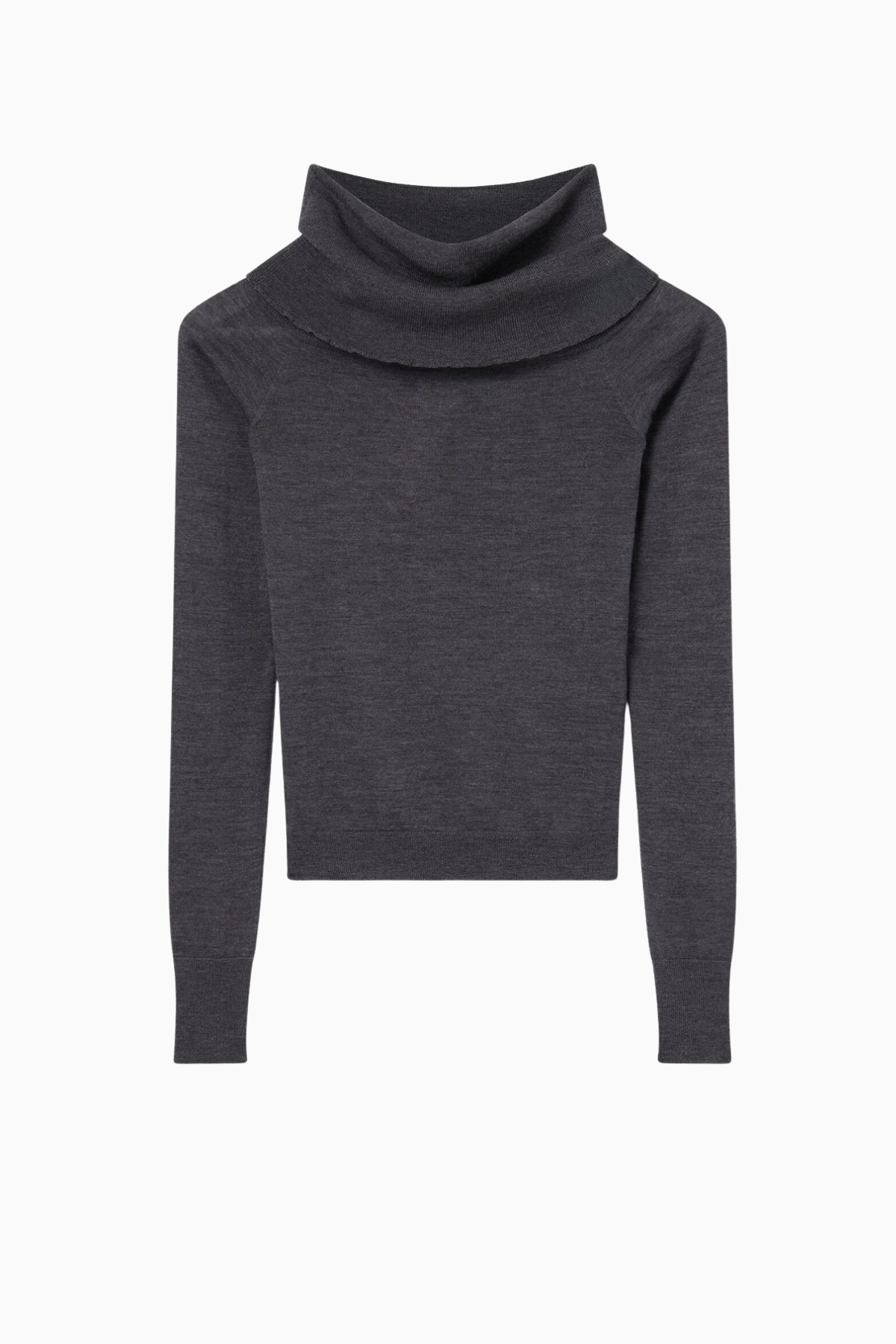 Stella McCartney Off Shoulder LS Knit - Dark Grey Melange