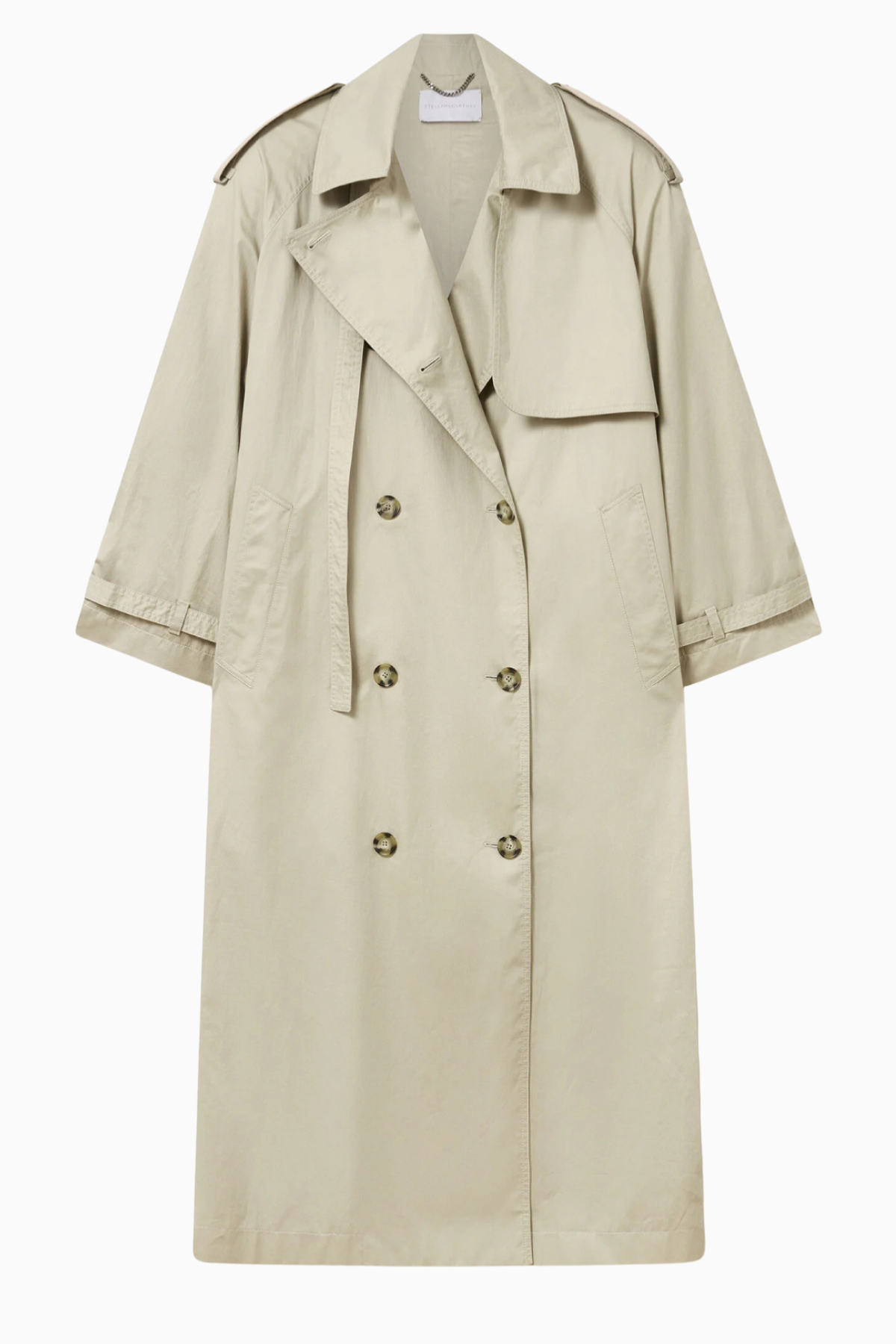 Stella McCartney Padded Shoulder Trench - Pebble