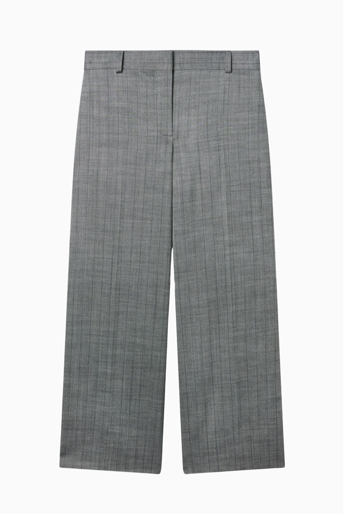 Stella McCartney Pinstripe Loose Runway Trousers - Grey