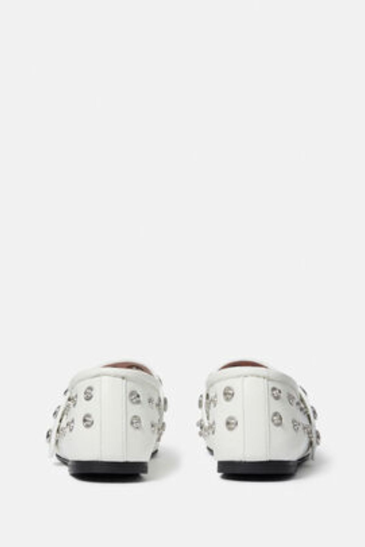 Stella McCartney 810473W1IL0 Ryder Alter Stretch Studded Ballet - White