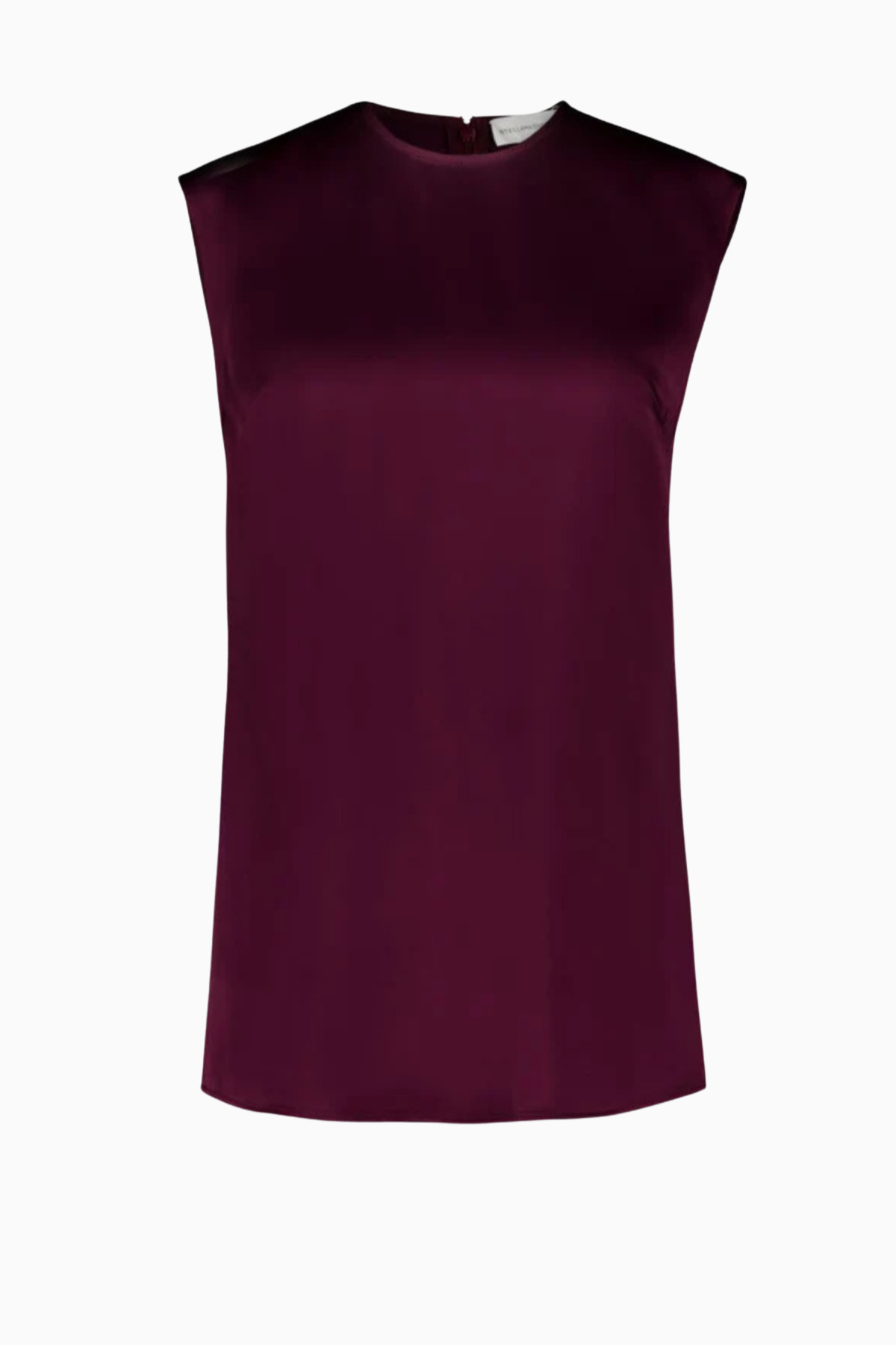 Stella McCartney Satin Sleeveless Top - Bordeaux